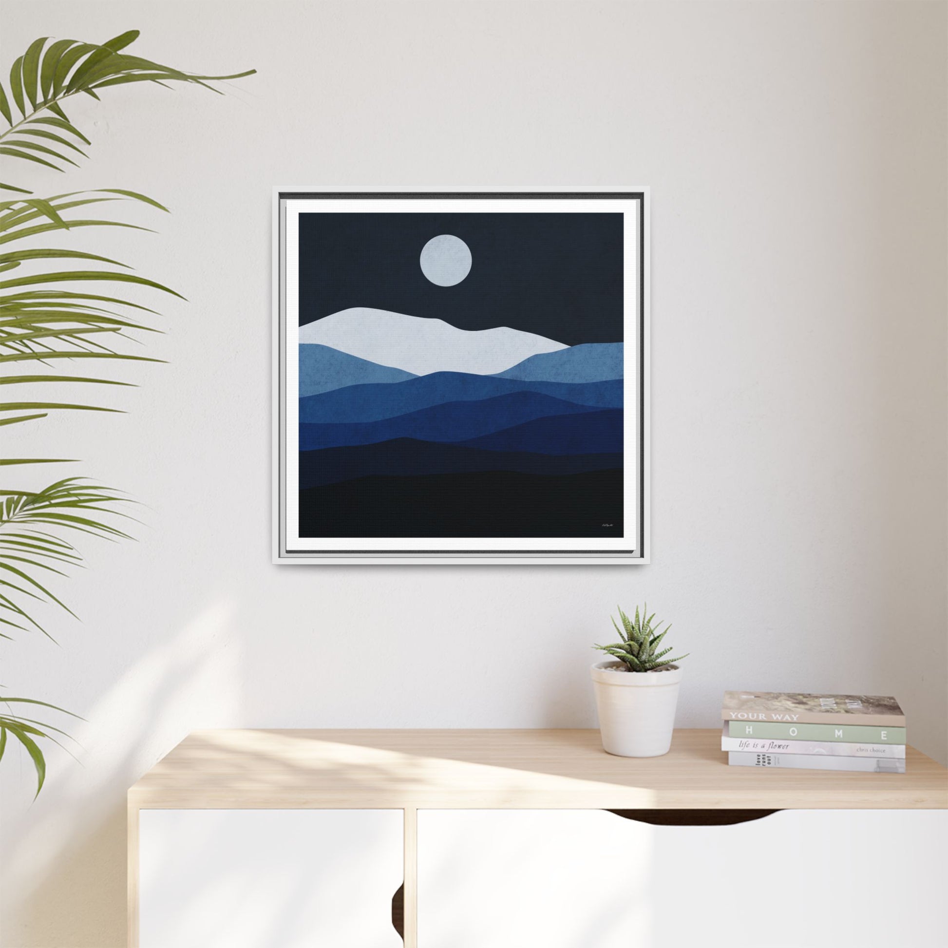 Framed Canvas Art, Serene Mountain Landscape, Modern Home Decor, Nature Wall Art, Gift for Nature Lovers, Interior Design - LOLA VEGAS ART