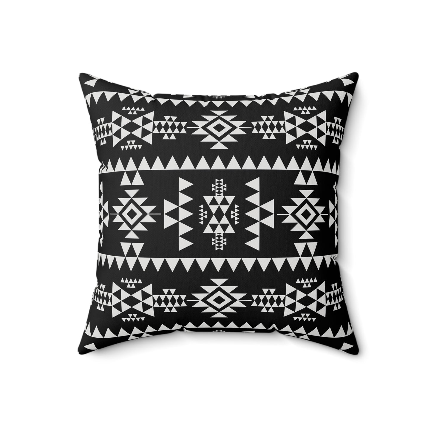 Tribal Boho Pillow Cover, Cozy Home Decor, Modern Living Room Accent, Gift Idea for Housewarming and Holidays, Black and White Throw Cushion