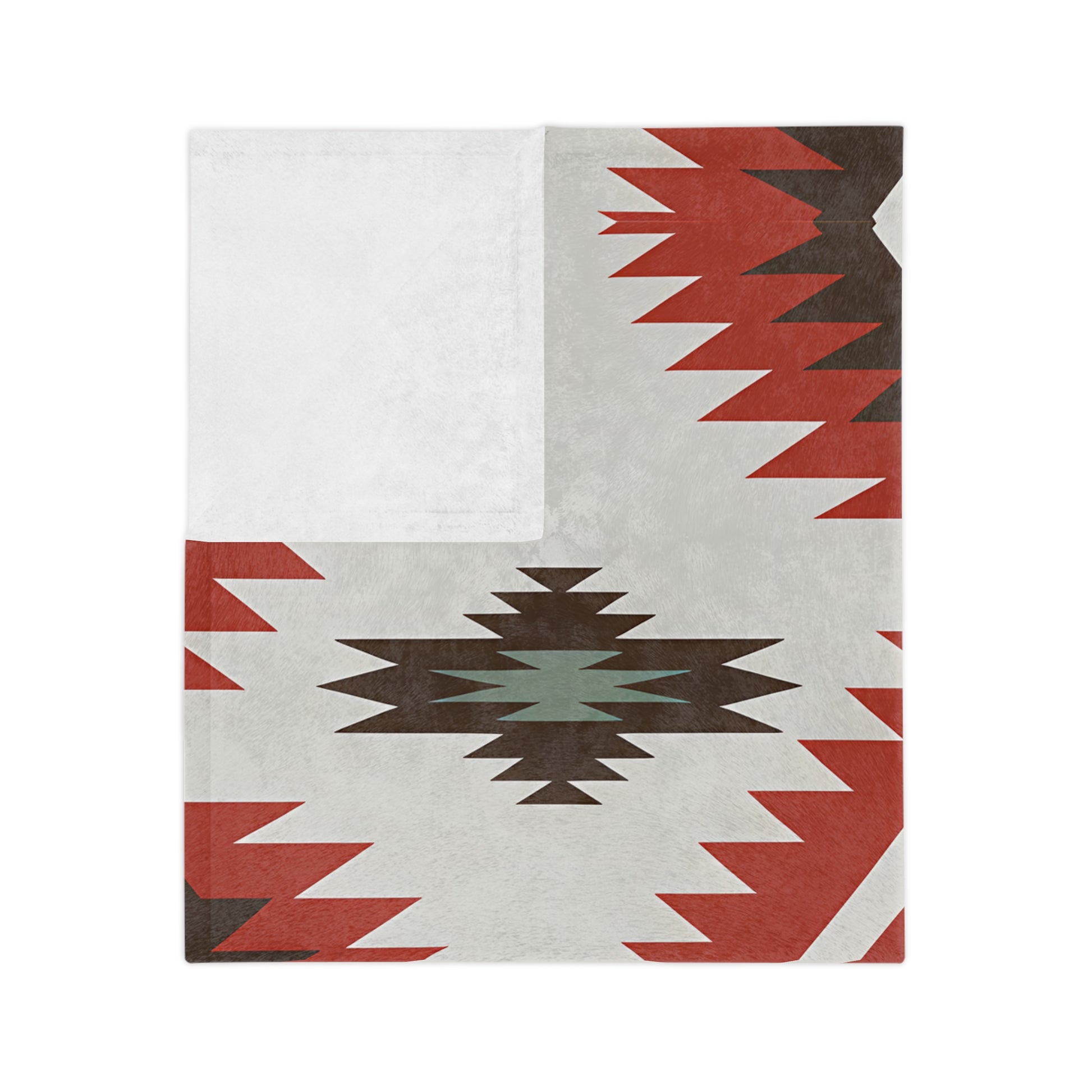 Southwestern Pattern Velveteen Microfiber Blanket, Cozy Throw for Home Decor, Cabin and Living Room, Gift for All Occasions, Warm and Soft - LOLA VEGAS ART