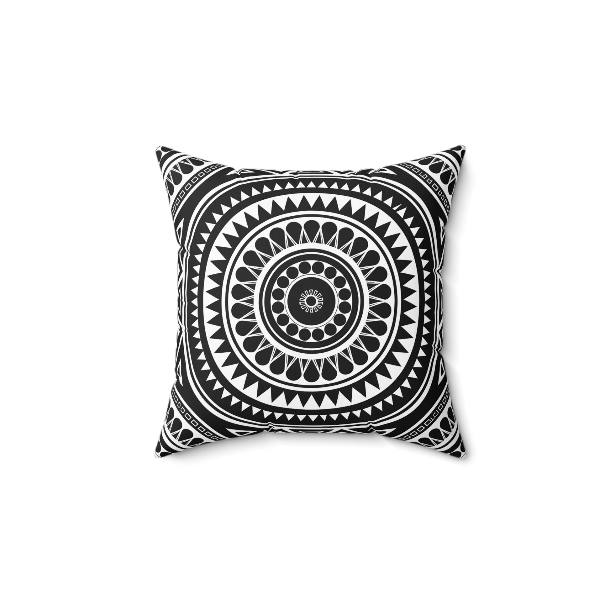 Bohemian Mandala Pillow | Modern Home Decor, Throw Pillow, Gift for Her, Cozy Living Room, Black and White Cushion - LOLA VEGAS ART
