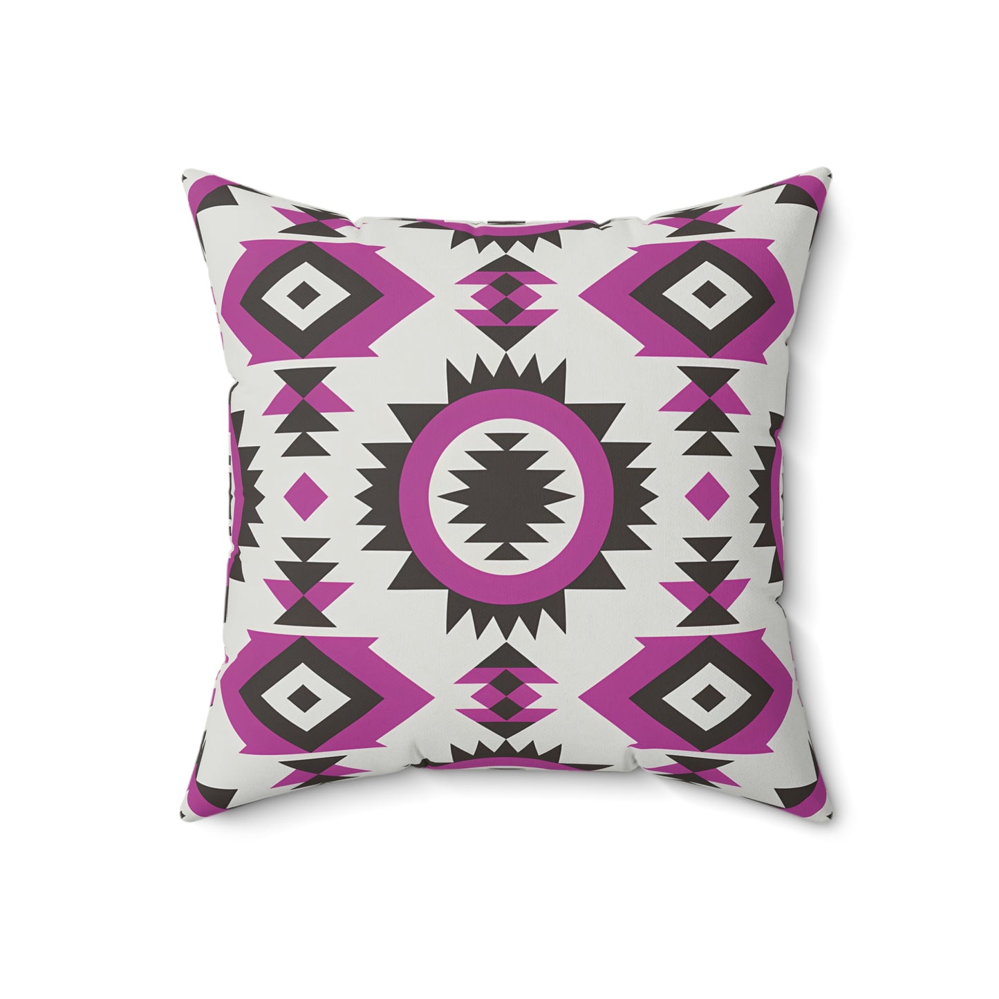 Bohemian Throw Pillow with Geometric Design, Decorative Cushion for Home Decor, Tribal Accent Pillow, Gift for Housewarming, Living Room - LOLA VEGAS ART