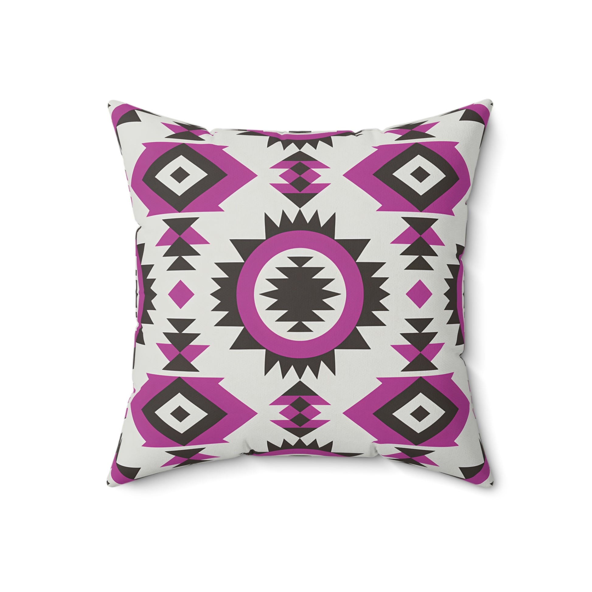 Bohemian Throw Pillow with Geometric Design, Decorative Cushion for Home Decor, Tribal Accent Pillow, Gift for Housewarming, Living Room - LOLA VEGAS ART