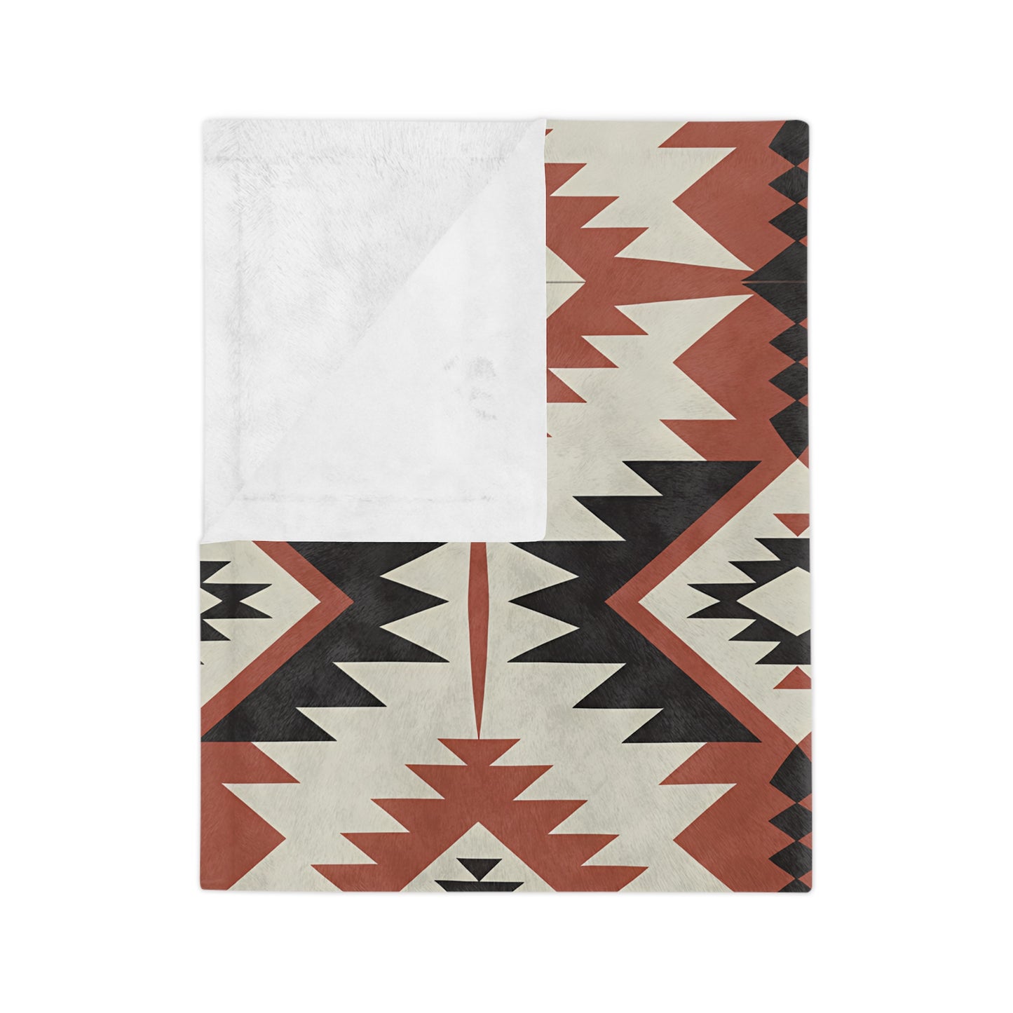Cozy Southwestern Velveteen Microfiber Blanket, Boho Decor Throw, Warm Couch Cover, Gift for Her, Camping Essential, Tribal Pattern - LOLA VEGAS ART