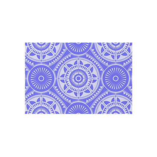Purple and White Mandala Boho Outdoor Rug - Perfect for Patios, Picnics, Beach Fronts, Home Decor, Easy to Clean, Versatile Area Mat - LOLA VEGAS ART