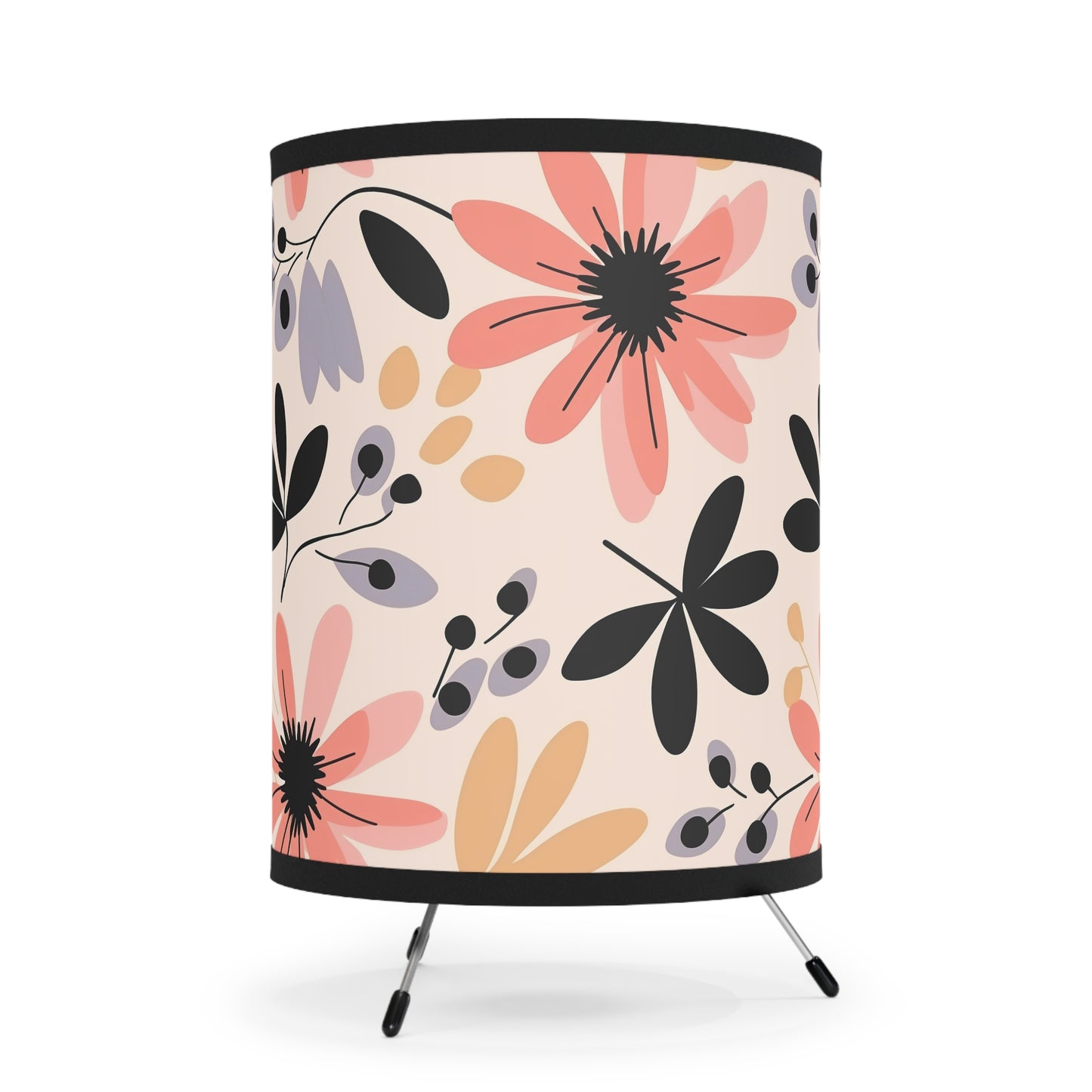 Flower Power Tripod Lamp, Floral Lighting Fixture, Boho Home Decor, Gifts for Plant Lovers, Modern Interior Design