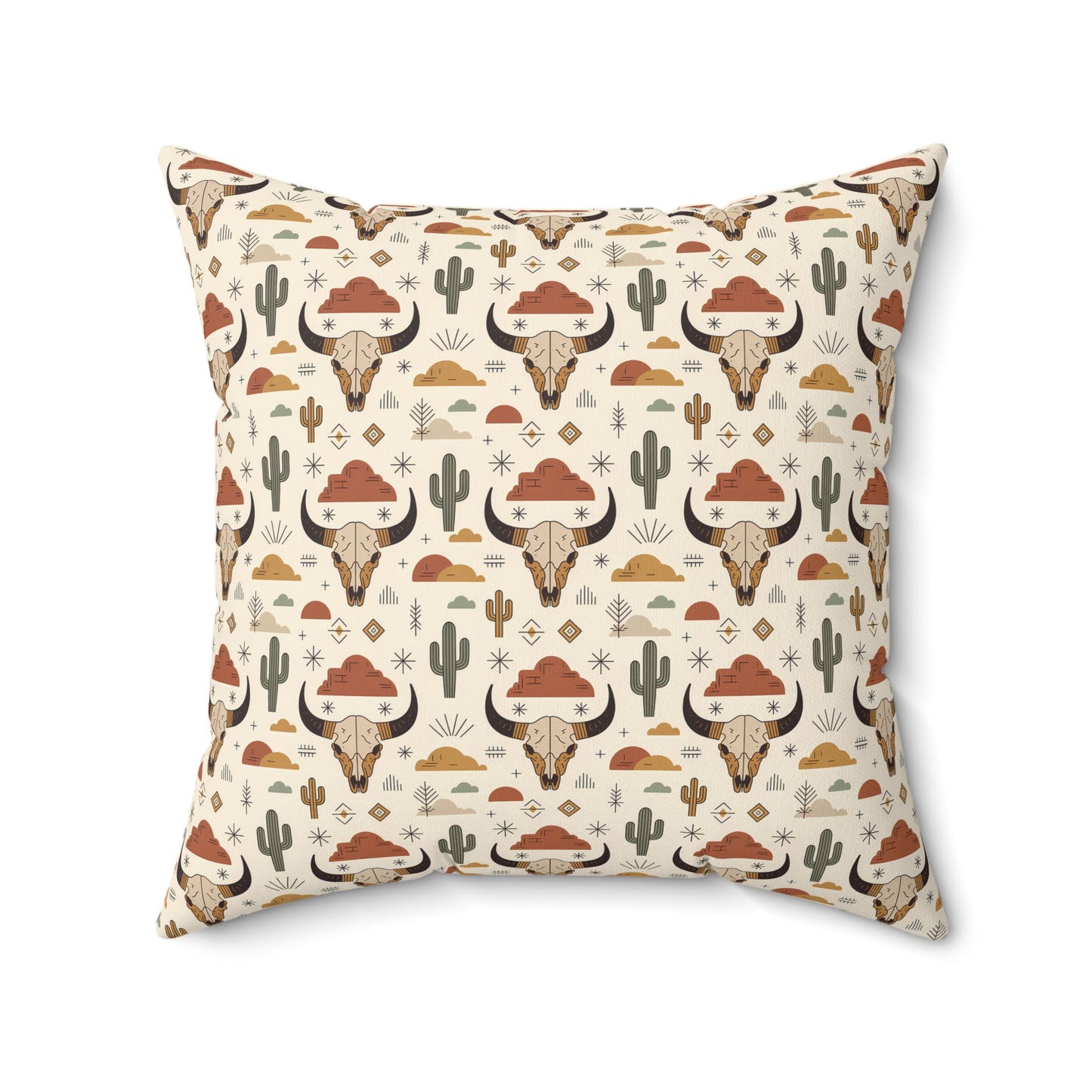 Desert Adventure Pillow - Cozy Square Cushion with Cactus, Perfect for Home Decor, Unique Gift for Nature Lovers, Southwest Style - LOLA VEGAS ART