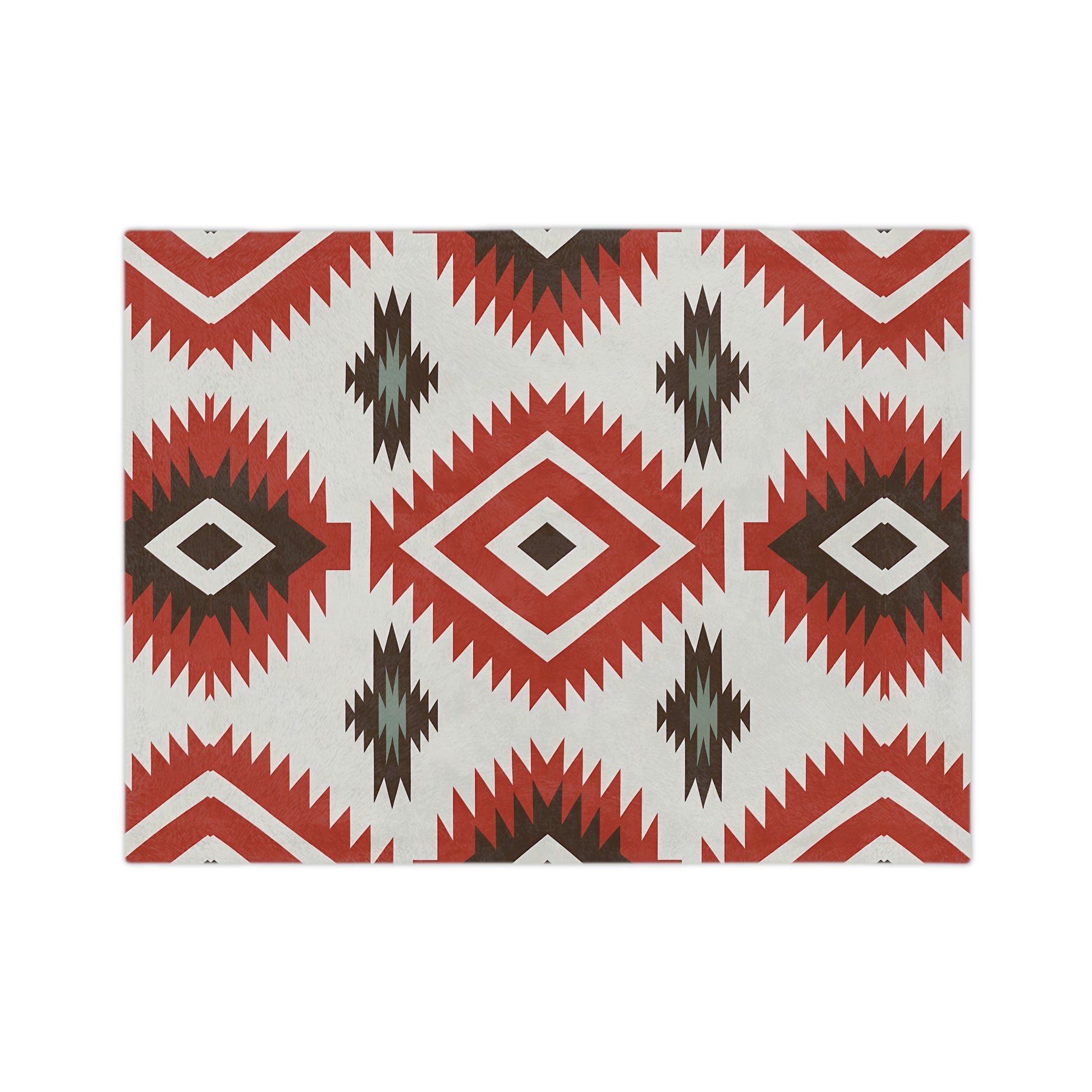 Southwestern Pattern Velveteen Microfiber Blanket, Cozy Throw for Home Decor, Cabin and Living Room, Gift for All Occasions, Warm and Soft - LOLA VEGAS ART