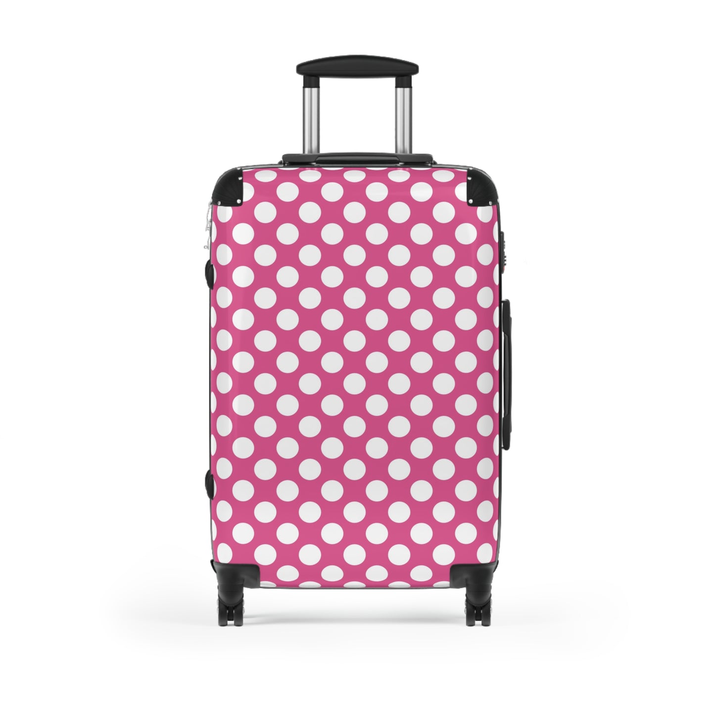 Pink Polka Dot Suitcase - Stylish Travel Luggage, Fun Pink Carry-On, Unique Gift for Travelers, Summer Vacation Must-Have, Weekend Getaway - LOLA VEGAS ART