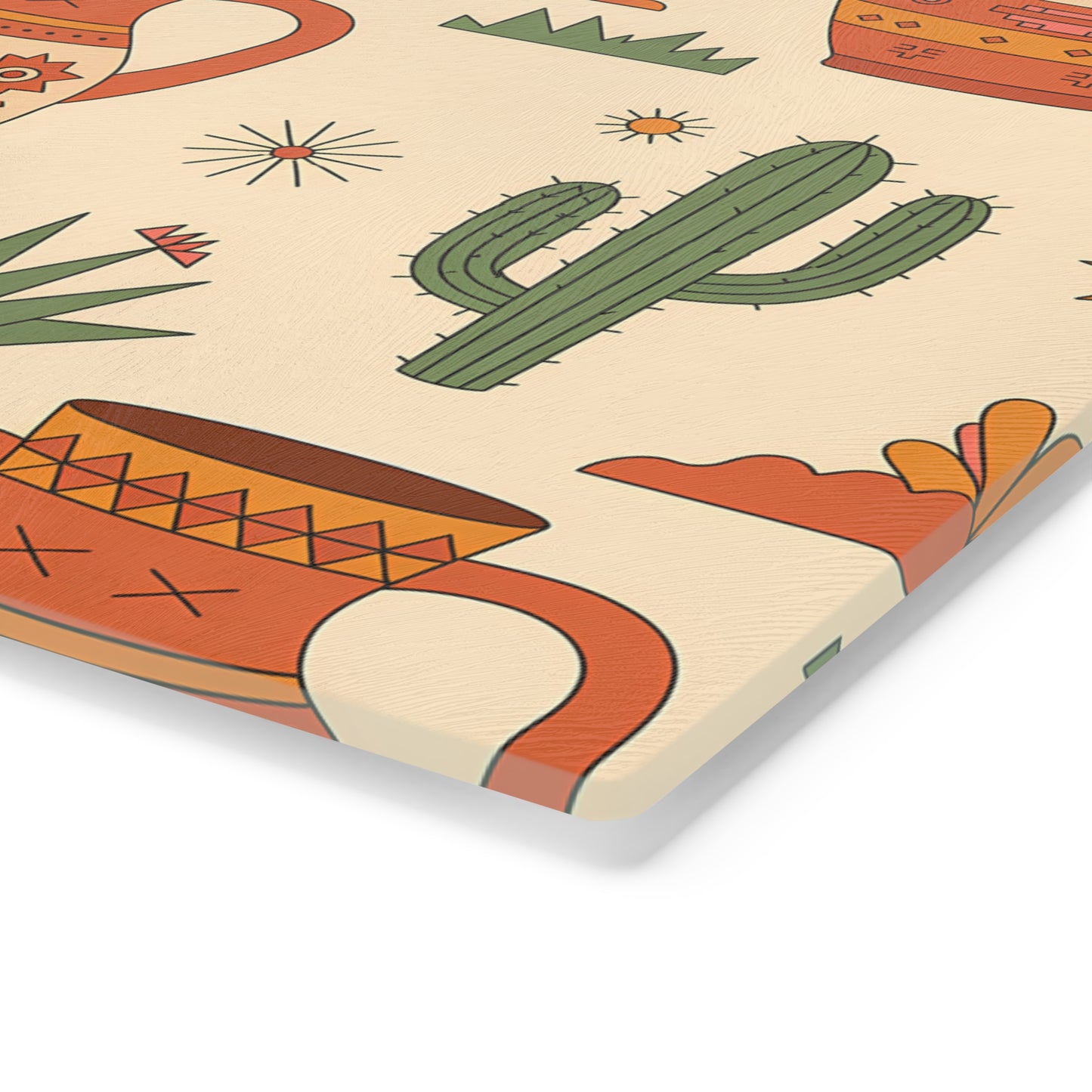 Southwestern Design Cutting Board, Kitchen Decor, Gift for Home Chefs, Housewarming, Made in USA, Eco-Friendly Kitchenware - LOLA VEGAS ART