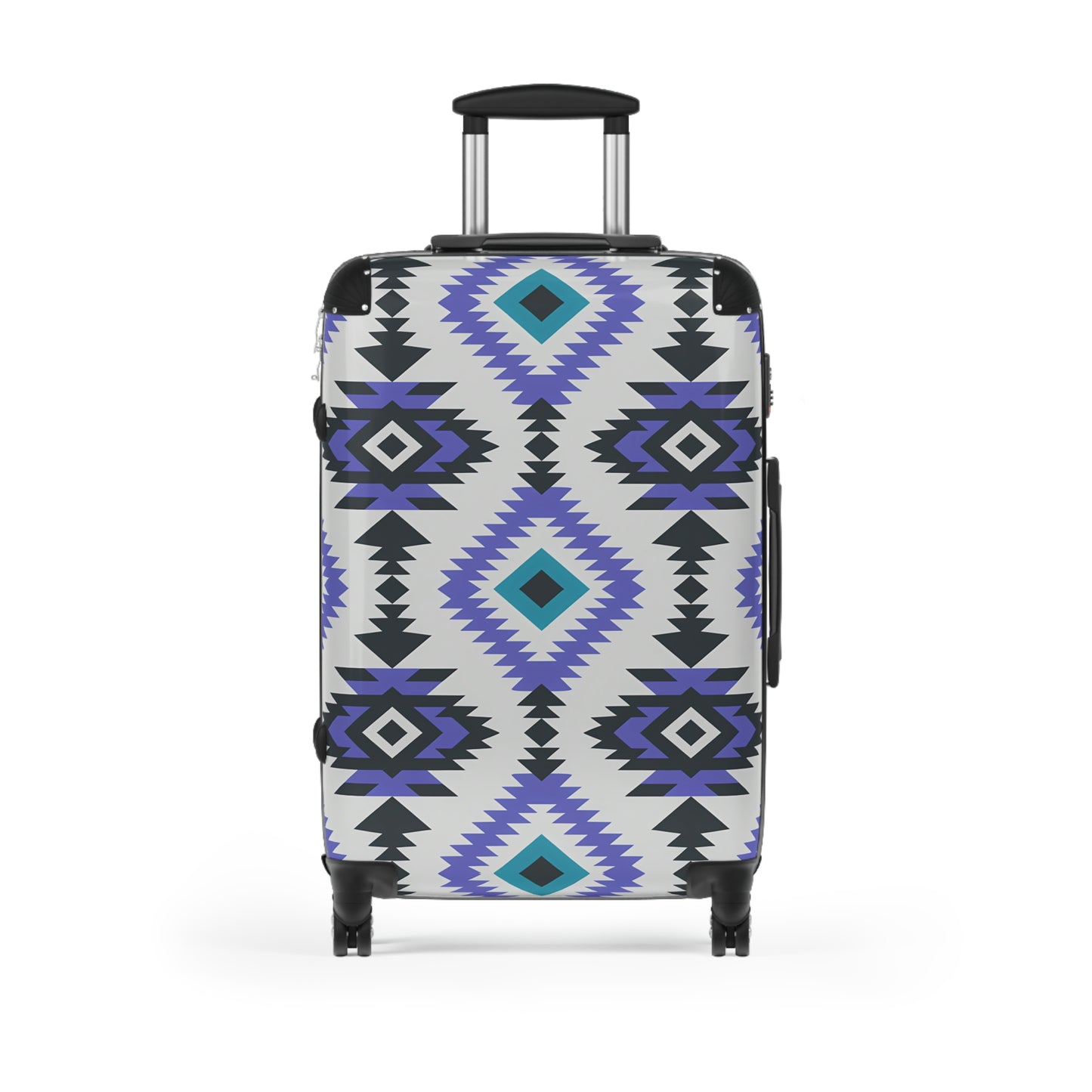 Trendy Geometric Suitcase - Stylish Luggage, Travel Bag, Vacation Essentials, Unique Design, Gift for Travelers, Southwestern Luggage - LOLA VEGAS ART