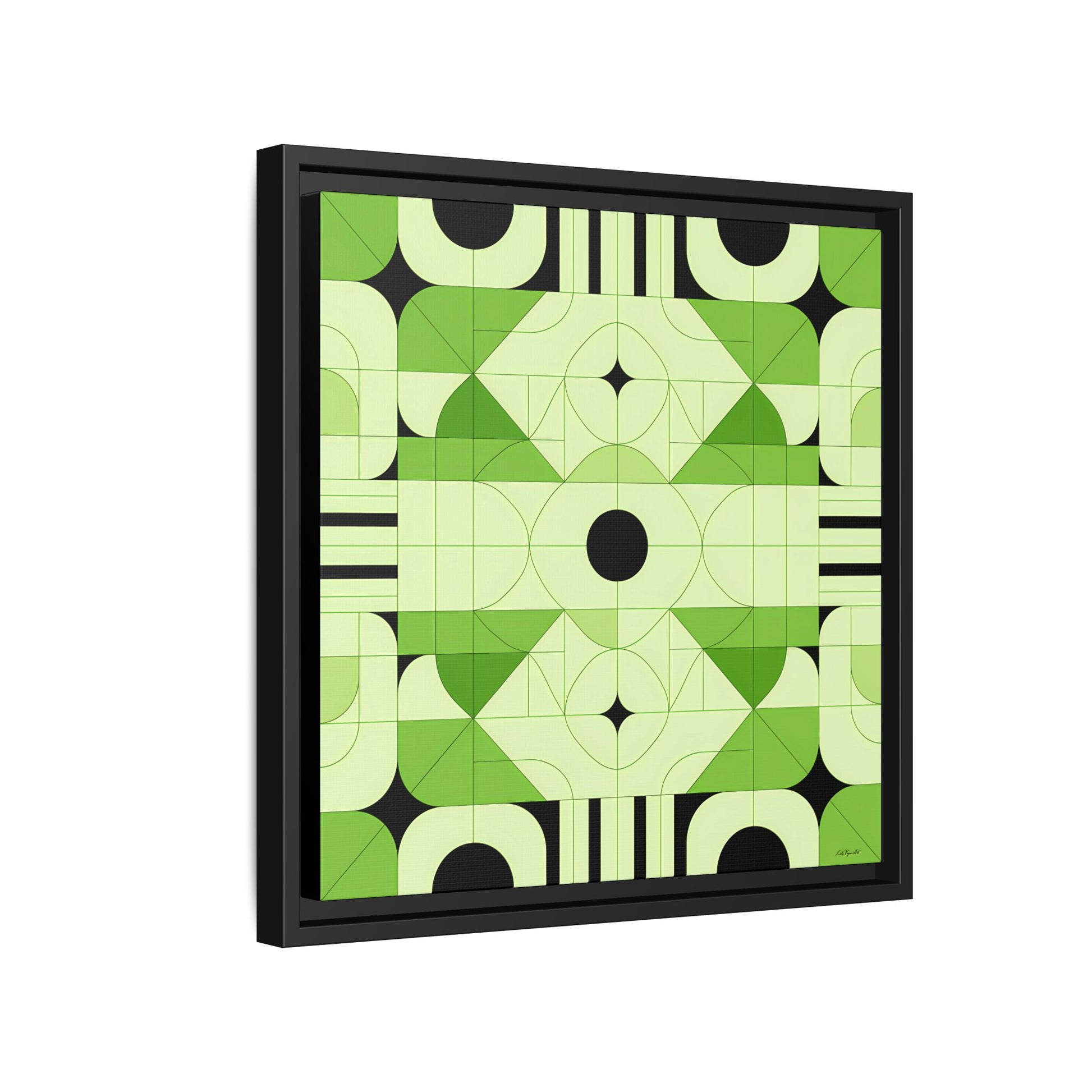 Abstract Green Geometric Art Print, Modern Framed Wall Art, Home Decor, Green Wall Art, Gift for Art Lovers, Minimalist Art - LOLA VEGAS ART