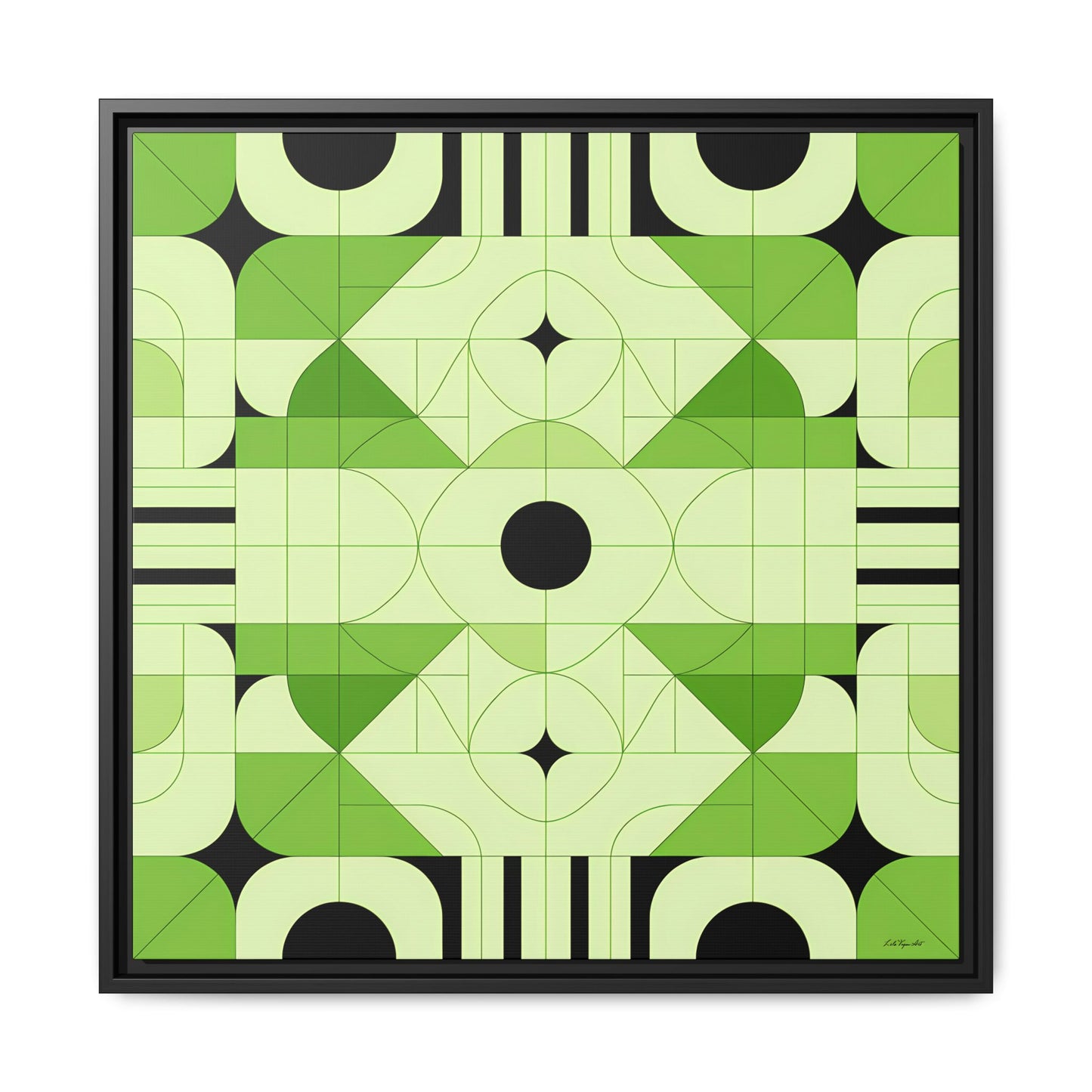 Abstract Green Geometric Art Print, Modern Framed Wall Art, Home Decor, Green Wall Art, Gift for Art Lovers, Minimalist Art - LOLA VEGAS ART