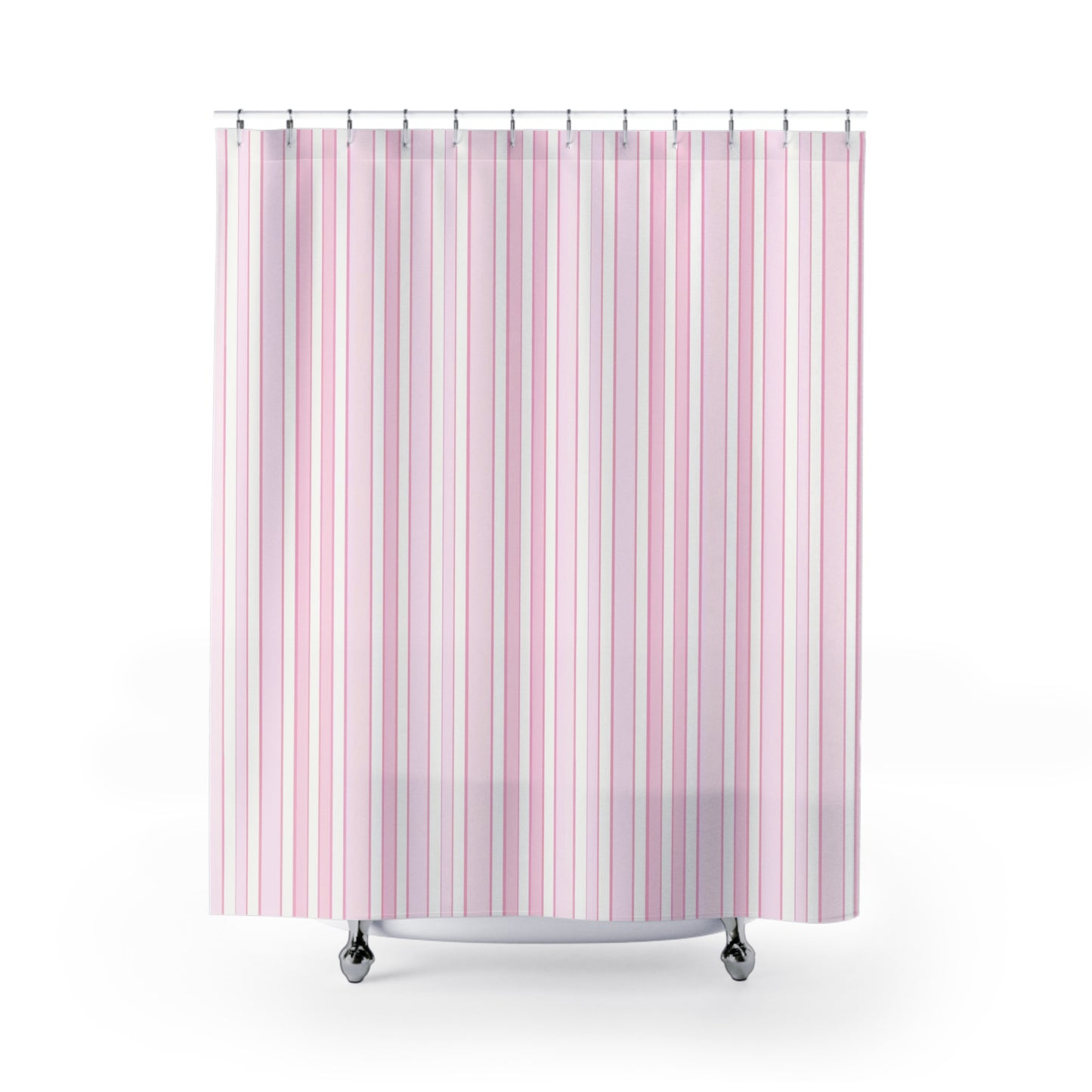 Chic Pink Striped Shower Curtain, Modern Bathroom Decor, Elegant Home Accessories, Gift for Newlyweds, Bathroom Makeover