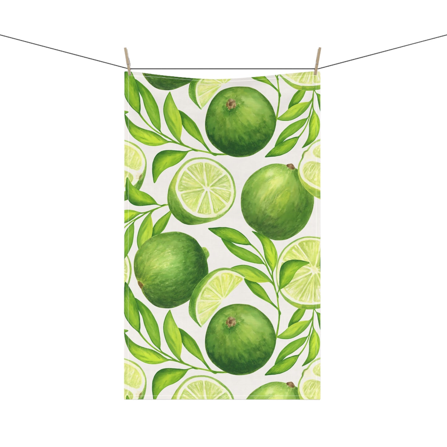 Lime & Leaf Tea Towels, Vibrant Kitchen Decor, Perfect for Home Chefs, Gift for Foodies, Eco-Friendly Cotton Towel, Kitchen Essentials - LOLA VEGAS ART