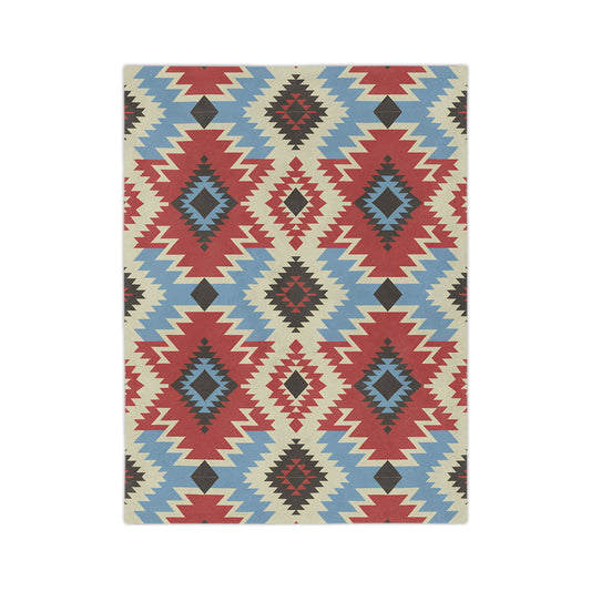 Boho Chic Velveteen Microfiber Blanket - Cozy Home Decor, Perfect for Camping, Gift for Her, Tribal Pattern, Soft Throw - LOLA VEGAS ART