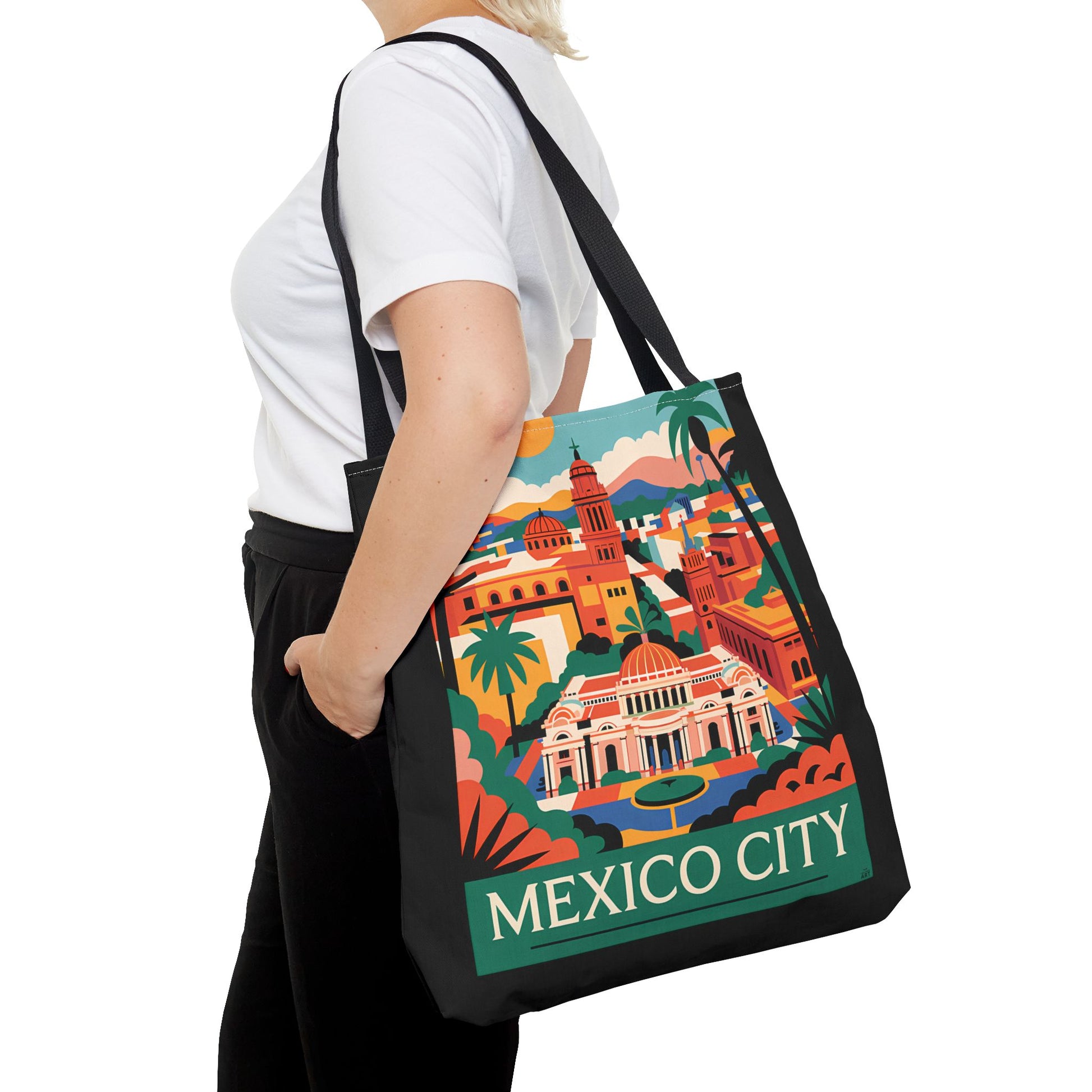 Vibrant Mexico City Tote Bag - Perfect for Travel, Beach, Shopping, Mother's Day, eco-friendly design, casual accessory - LOLA VEGAS ART