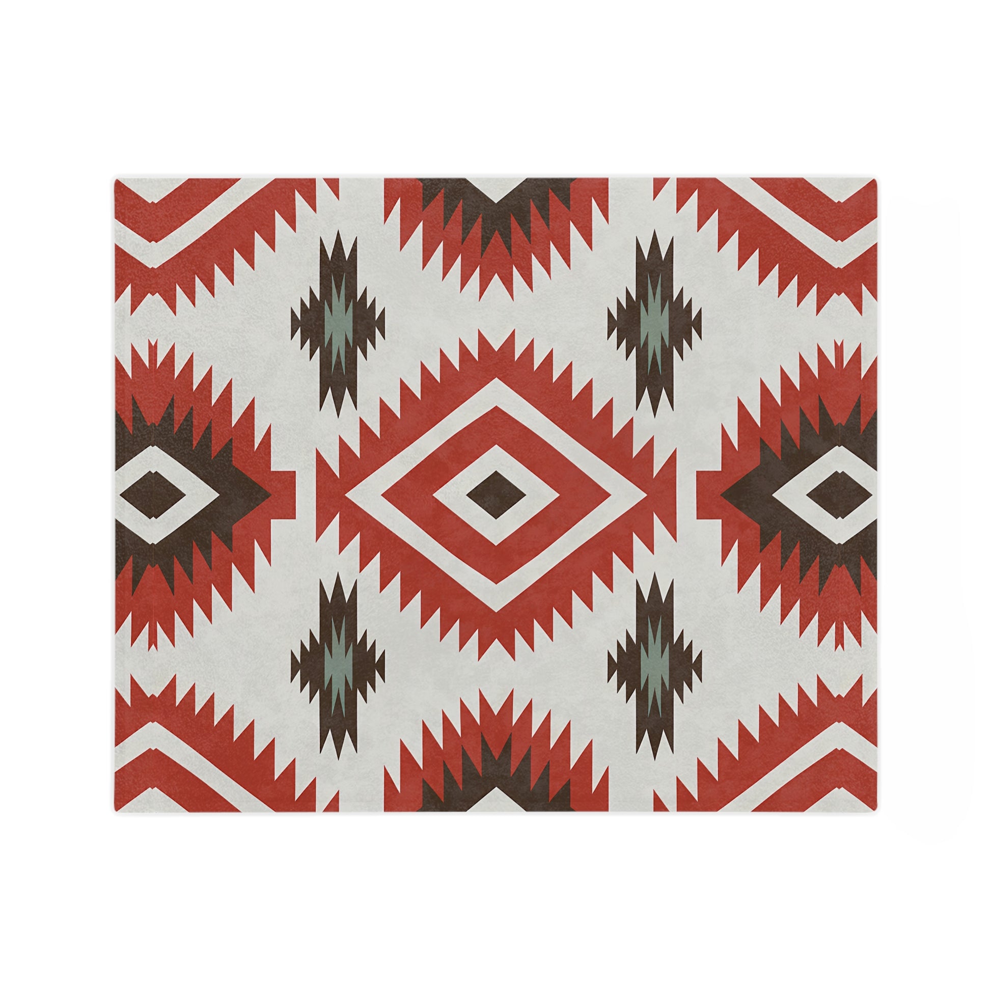 Southwestern Pattern Velveteen Microfiber Blanket, Cozy Throw for Home Decor, Cabin and Living Room, Gift for All Occasions, Warm and Soft - LOLA VEGAS ART