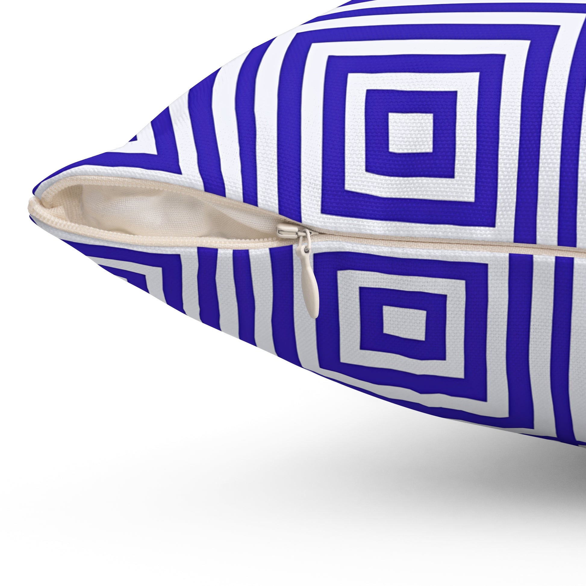 Blue Modern Geometric Pillow, Stylish Home Decor, Unique Gift, Living Room Accent, Couch Pillow, Throw Pillow - LOLA VEGAS ART