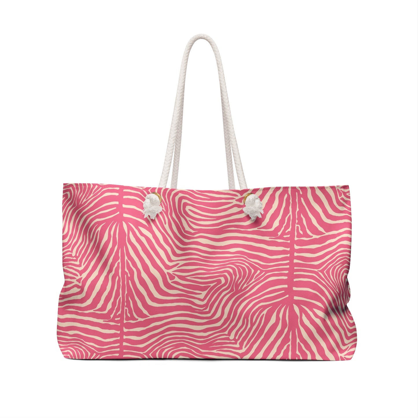 Chic Pink Zebra Weekender Bag, Stylish Travel Tote, Beach Bag, Gym Bag, Fashionable Carryall, Perfect for Getaways