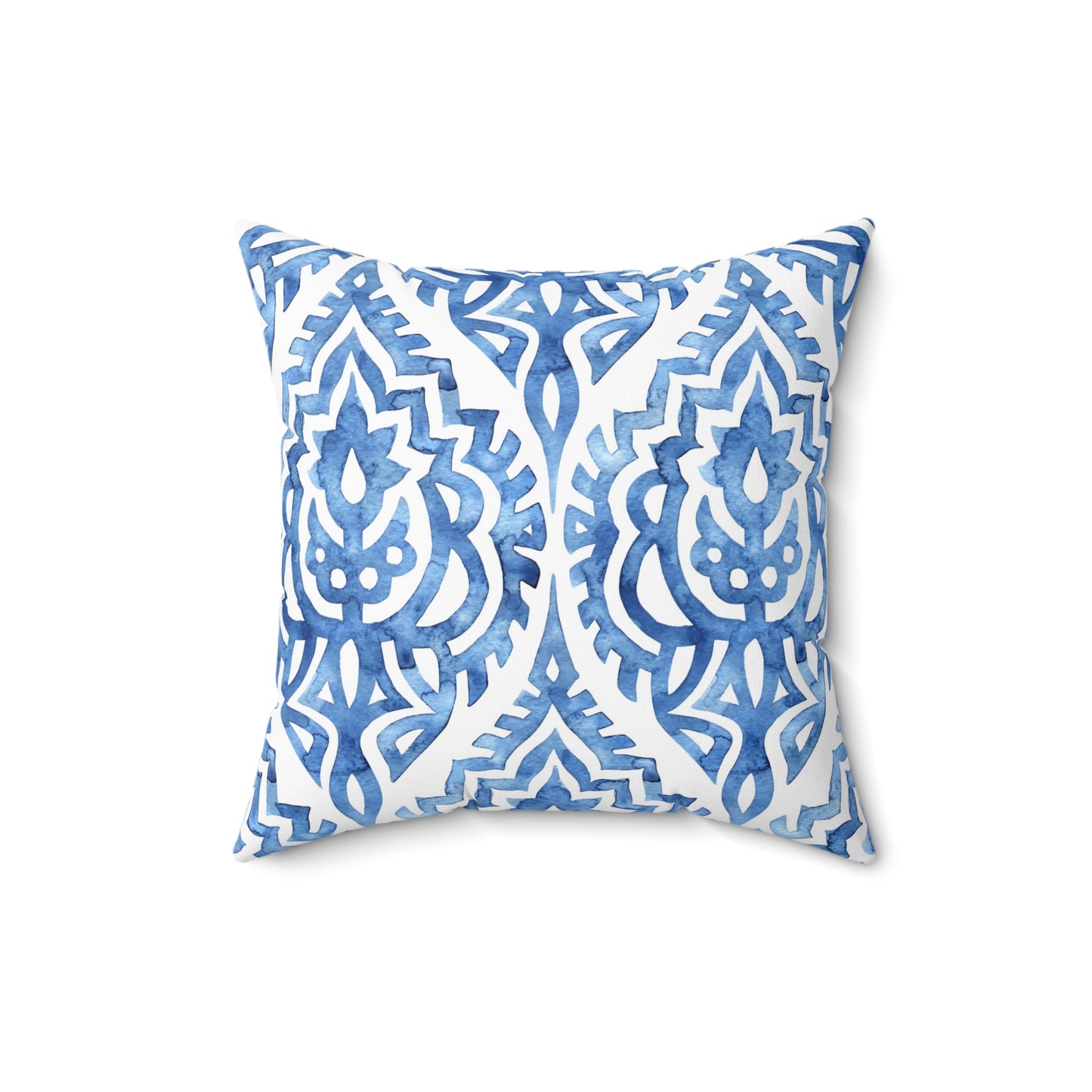 Boho Blue Decorative Pillow, Cozy Home Decor, Modern Accent Cushion, Gift for Her, Living Room Throw Pillow
