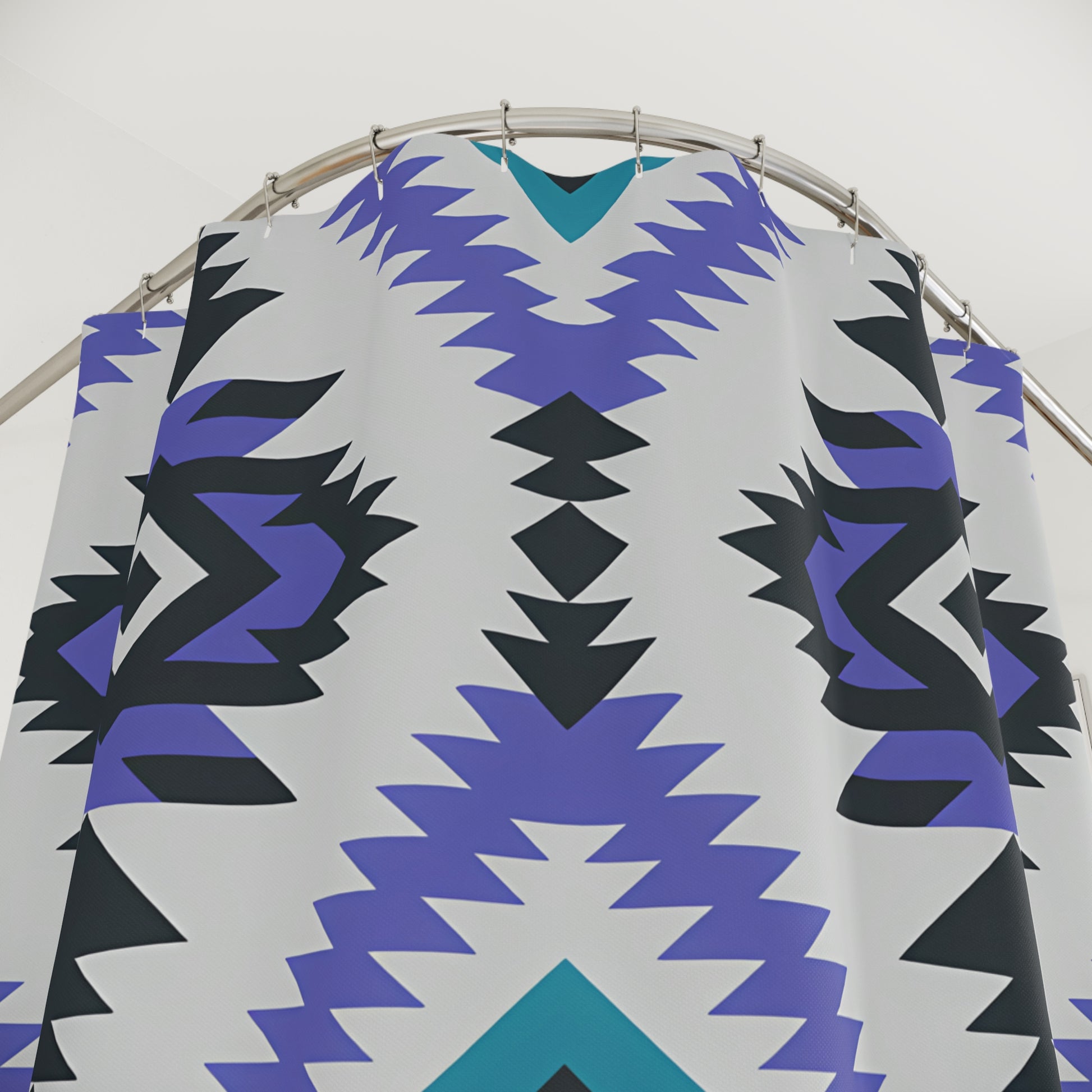 Vibrant Geometric Shower Curtain, Modern Bathroom Decor, Stylish Home Accessory, Gift for Housewarming, Boho Chic Design, Unique Art - LOLA VEGAS ART