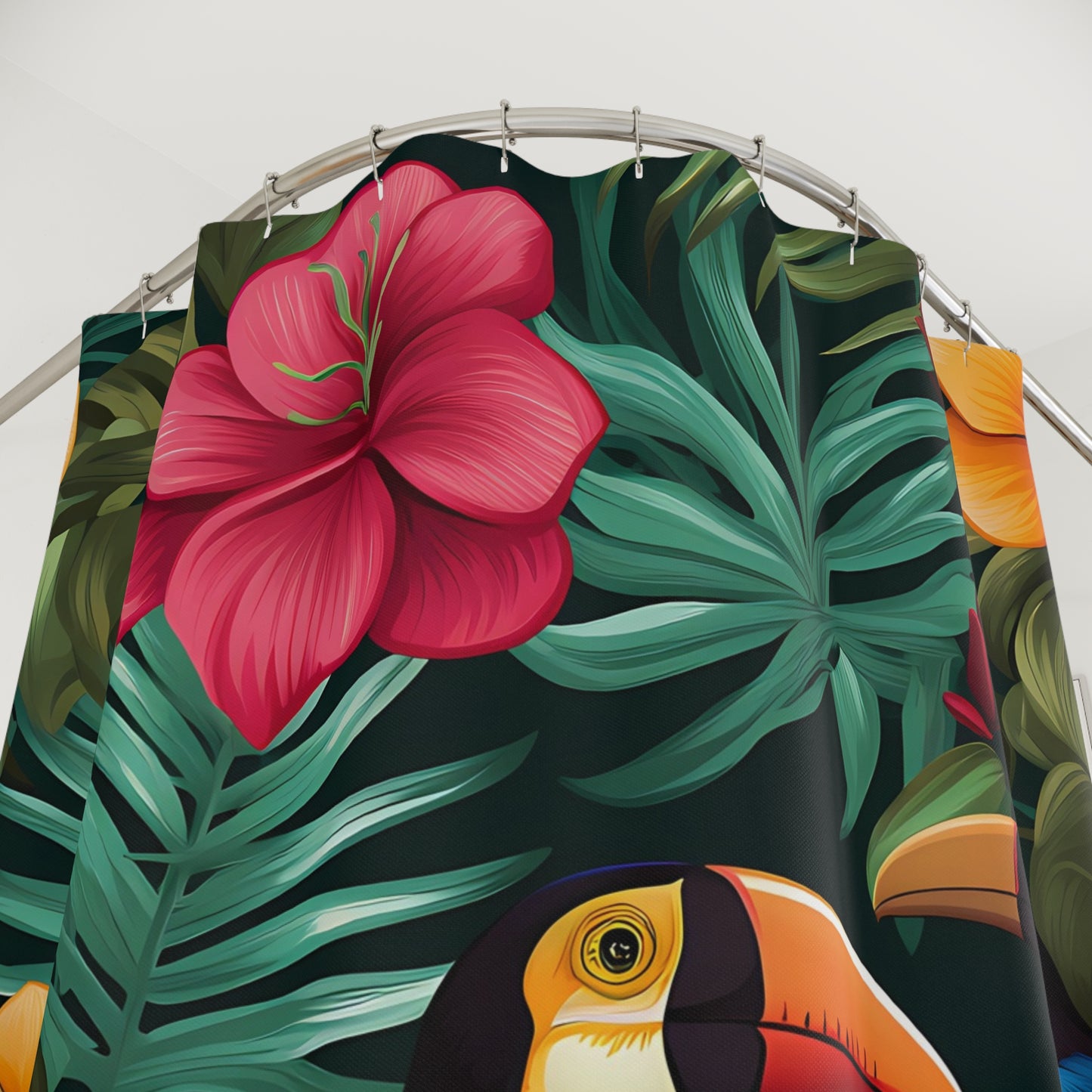 Tropical Paradise Shower Curtain - Enhance Your Bathroom with Vibrant Tropical Décor, Perfect for Nature Lovers, Gifts for Home Decor, - LOLA VEGAS ART