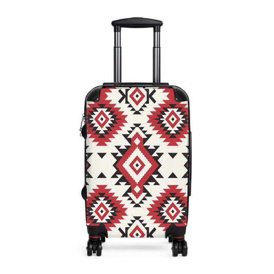 Trendy Tribal Suitcase, Stylish Luggage for Travelers, Boho Travel Case, Unique Carry-On for Vacations, Ideal Gift for Adventurers - LOLA VEGAS ART