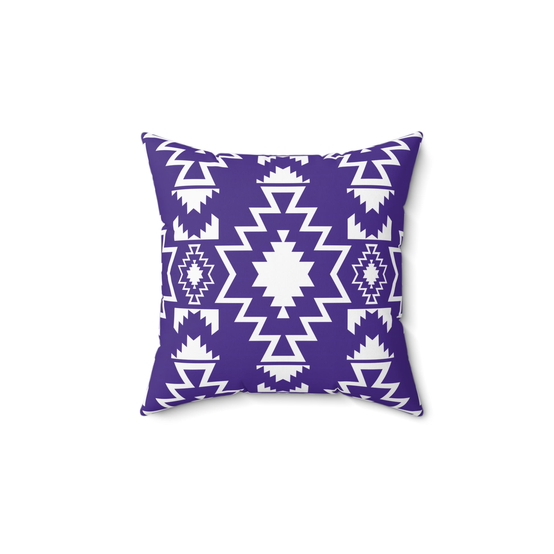 Geometric Purple and White Patterned Pillow, Cozy Decorative Cushion, Living Room Decor, Boho Chic Home Accent, Modern Tribal Pillow - LOLA VEGAS ART