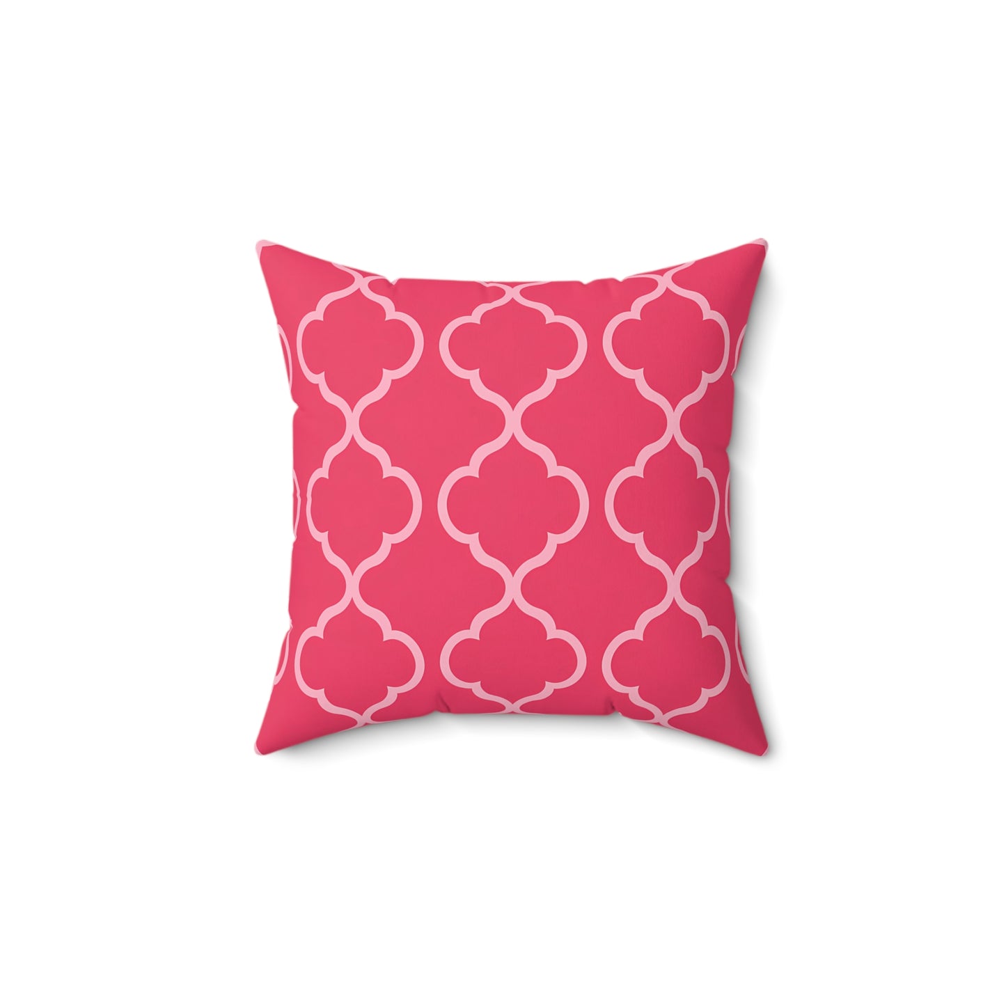 Chic Pink Patterned Pillow - Modern Home Decor, Throw Cushion, Decorative Pillow, Sofa Accent, Gift for Her, Moroccan Quatrefoil - LOLA VEGAS ART