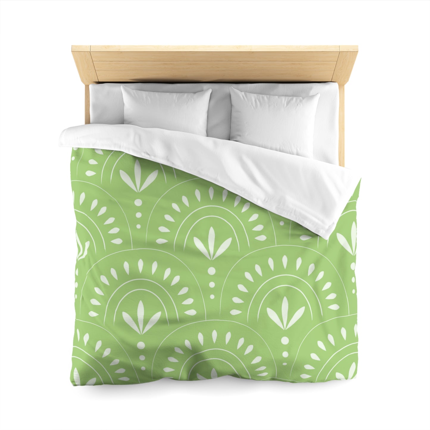 Botanical Pattern Microfiber Duvet Cover Set | Eco-Friendly Bedding for Cozy Bedrooms, Gift for Home Decor Lovers, Spring Refresh - LOLA VEGAS ART