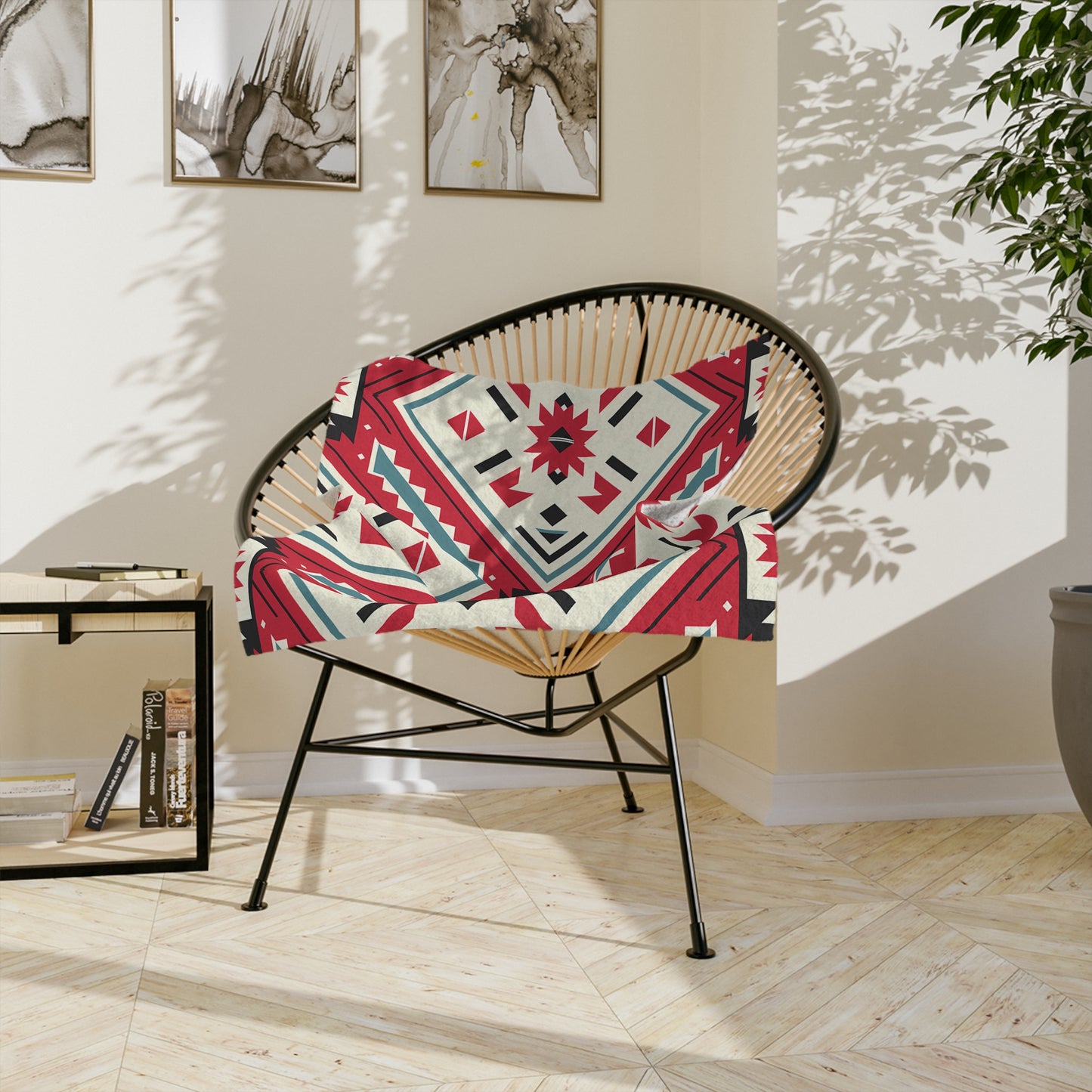 Bohemian Velvet Blanket, Cozy Throw, Southwest Decor, Gift for Her, Living Room Accessory, Festival Home Decor, Modern Art Blanket - LOLA VEGAS ART