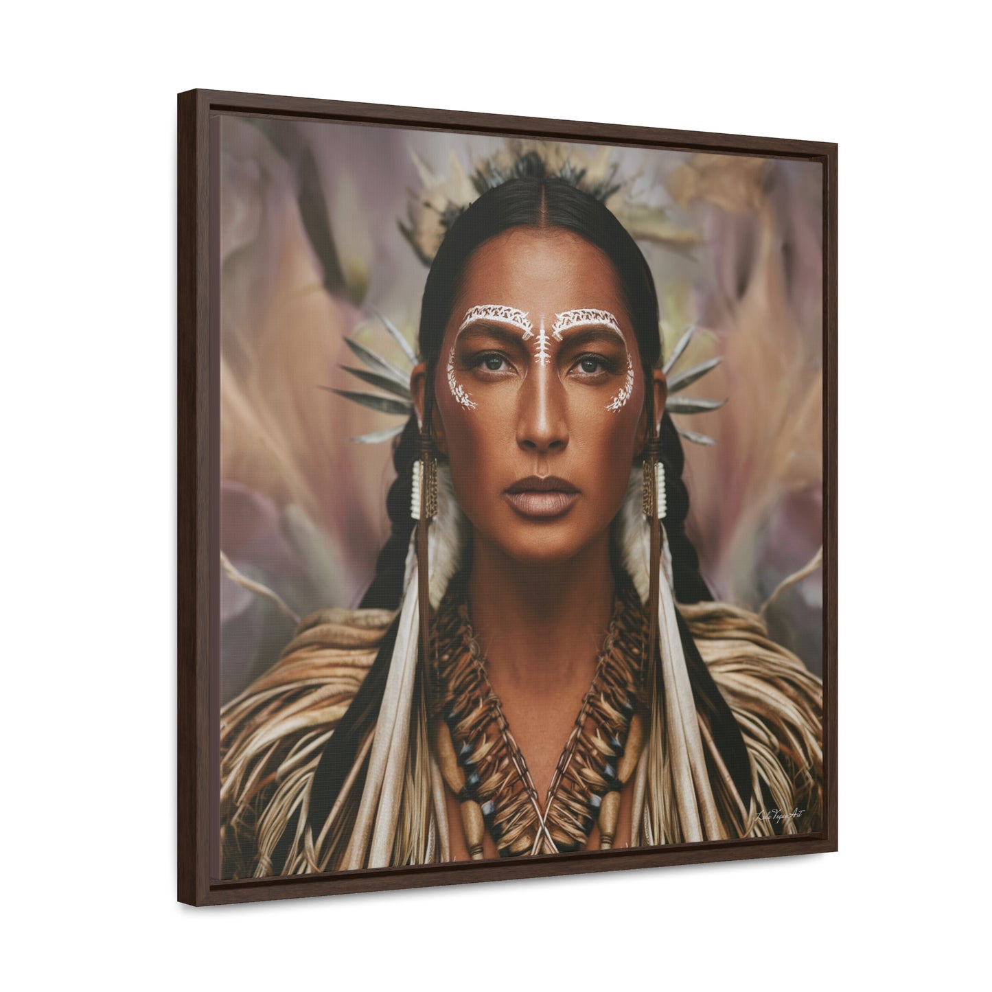 Woman Square Framed Canvas Wall Art, Gallery Canvas Wraps, Fine Art Photography Print, Home Decor, Wall Hanging, Boho Chic, - LOLA VEGAS ART
