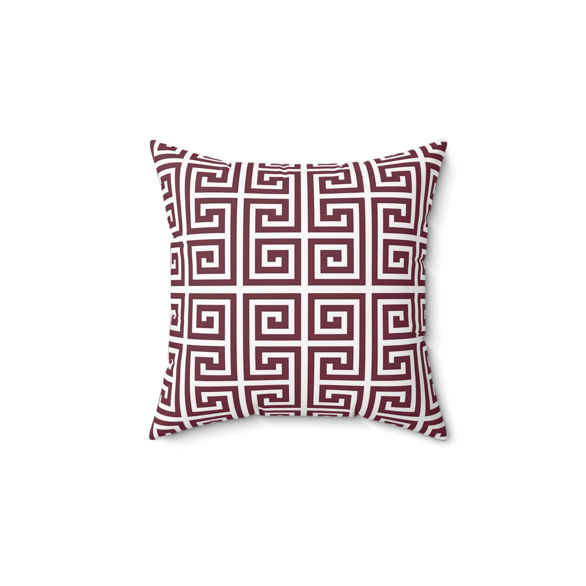 Burgundy Stylish Geometric Throw Pillow for Cozy Living Spaces, Home Decor, Couch Cushion, Modern Accent Pillow, Gift Idea - LOLA VEGAS ART