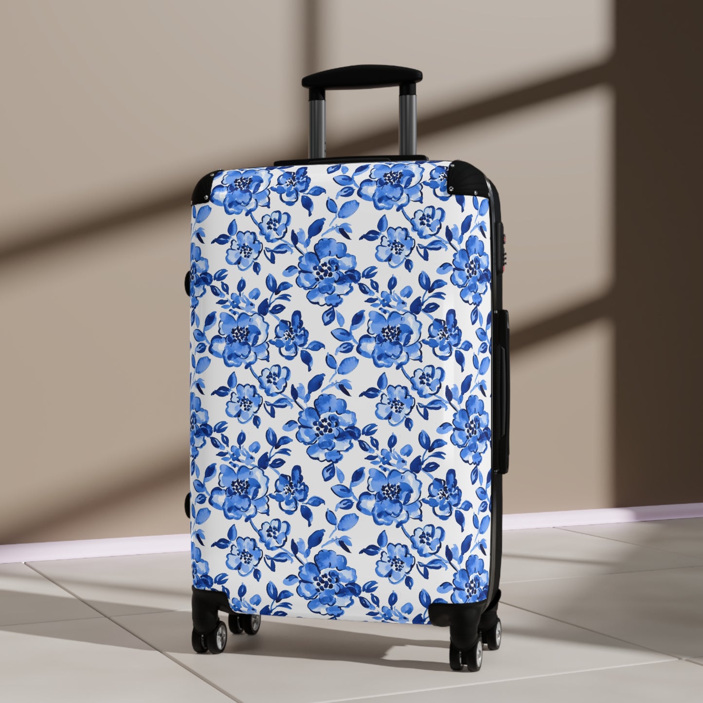 Floral Pattern Suitcase, Stylish Travel Luggage, Perfect for Vacations, Gifts for Travelers, Trendy Suitcase for Every Adventure - LOLA VEGAS ART