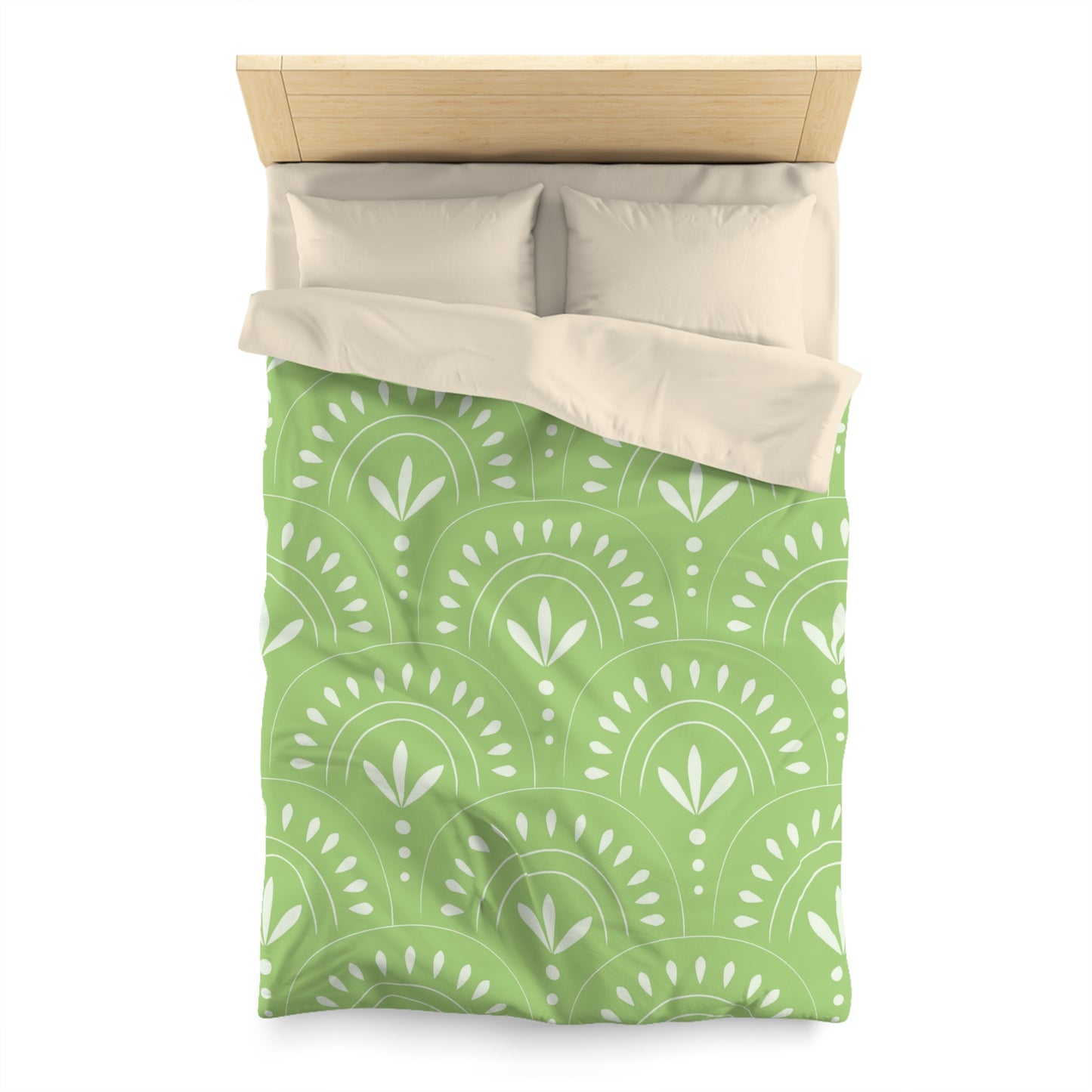 Botanical Pattern Microfiber Duvet Cover Set | Eco-Friendly Bedding for Cozy Bedrooms, Gift for Home Decor Lovers, Spring Refresh - LOLA VEGAS ART