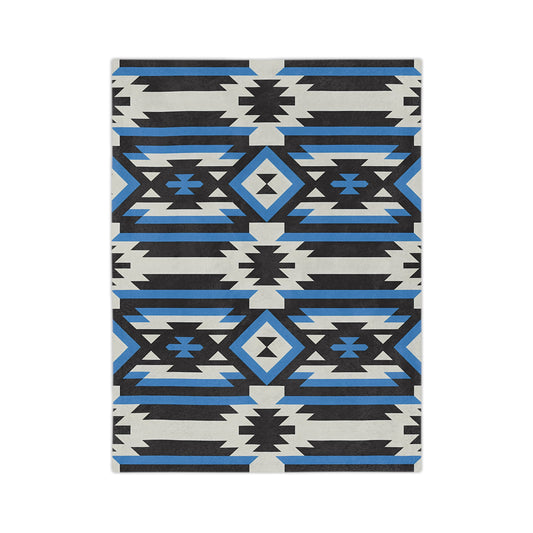 Geometric Pattern Velveteen Microfiber Blanket - Soft Throw for Home Decor, Cozy Gift for Any Occasion, Warm Blanket, Stylish Home - LOLA VEGAS ART