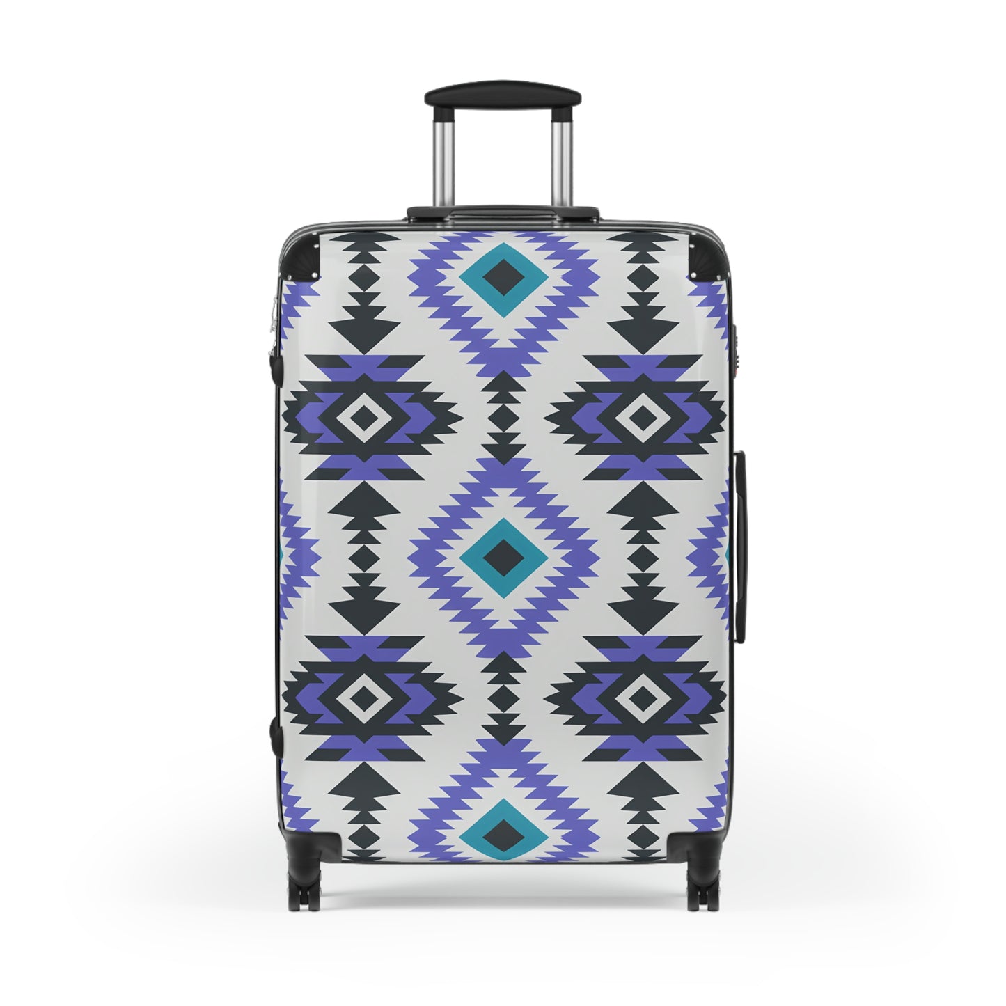 Trendy Geometric Suitcase - Stylish Luggage, Travel Bag, Vacation Essentials, Unique Design, Gift for Travelers, Southwestern Luggage - LOLA VEGAS ART