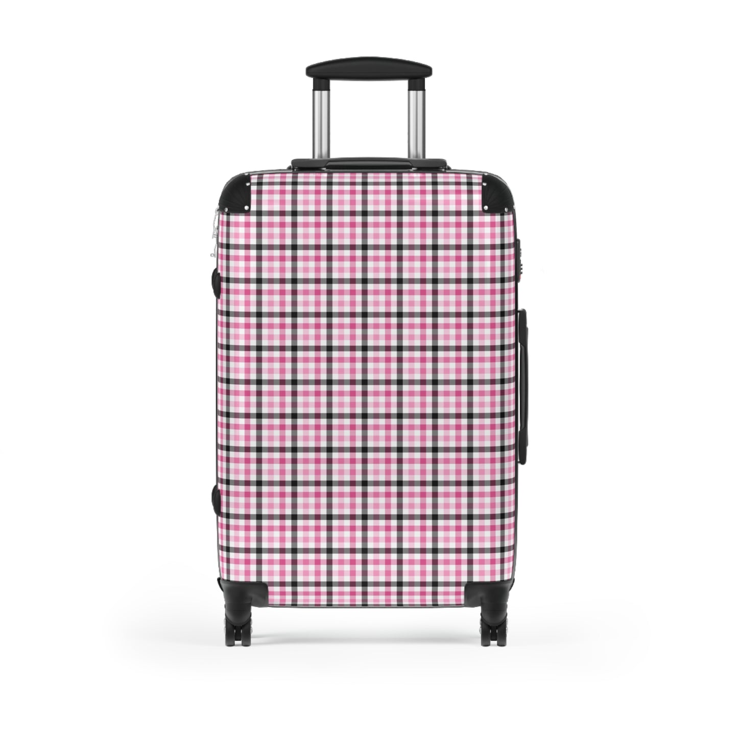 Chic Traveling Suitcase, Stylish Luggage for Women, Checked Pattern Carry-On, Travel Accessory, Airport Essentials - LOLA VEGAS ART