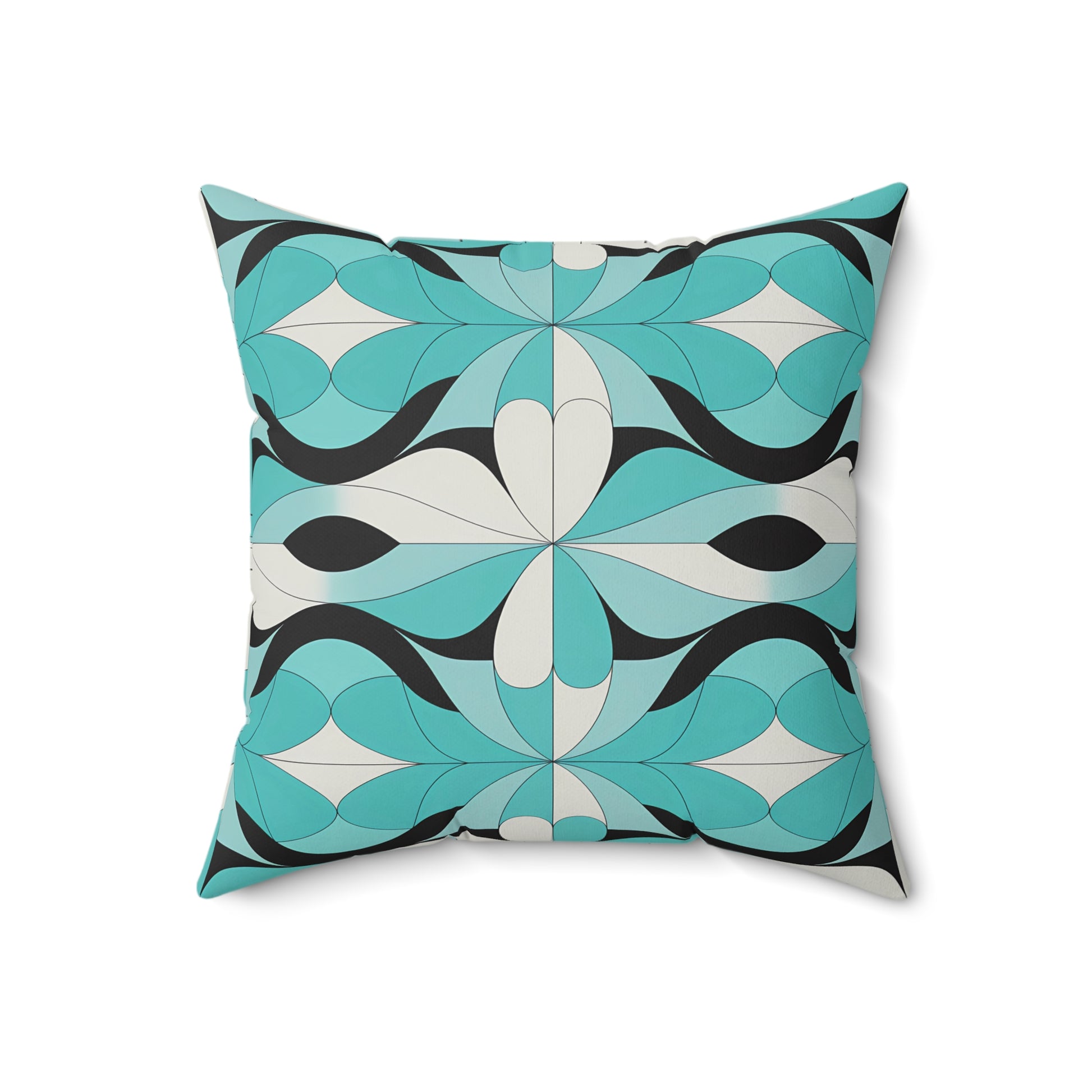 Turquoise Bohemian Chic Decorative Pillow | Modern Home Decor, Throw Pillow for Couch, Art Cushion, Gift for Her, Stylish Accent Cushion - LOLA VEGAS ART
