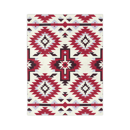 Cozy Southwestern Velveteen Blanket, Bohemian Throw Blanket, Warm Decor for Home, Perfect Gift for Holidays, Camping, Picnics - LOLA VEGAS ART