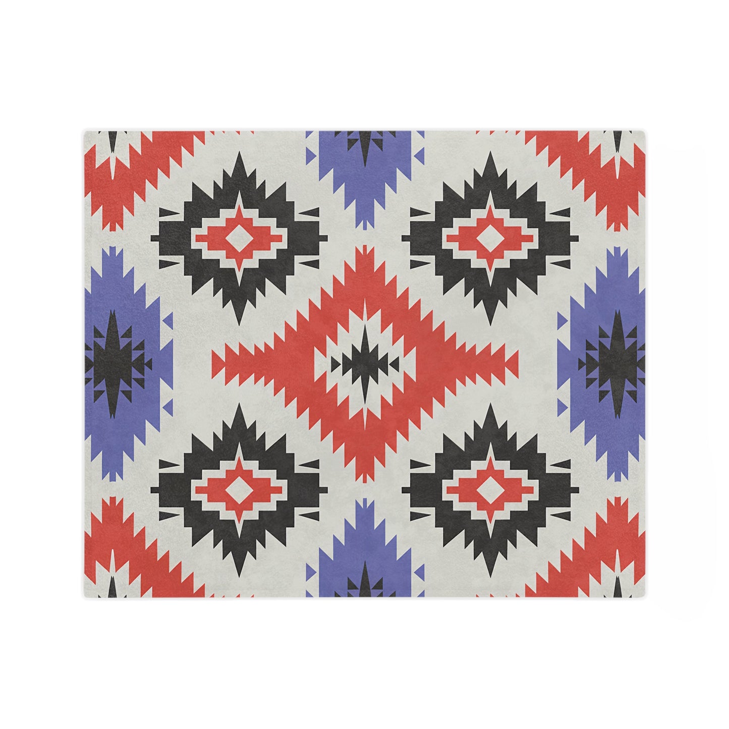 Tribal Pattern Velveteen Microfiber Blanket, Cozy Throw, Home Decor, Gift for Her, Boho Style, Modern Lounge, Southwestern Decor - LOLA VEGAS ART