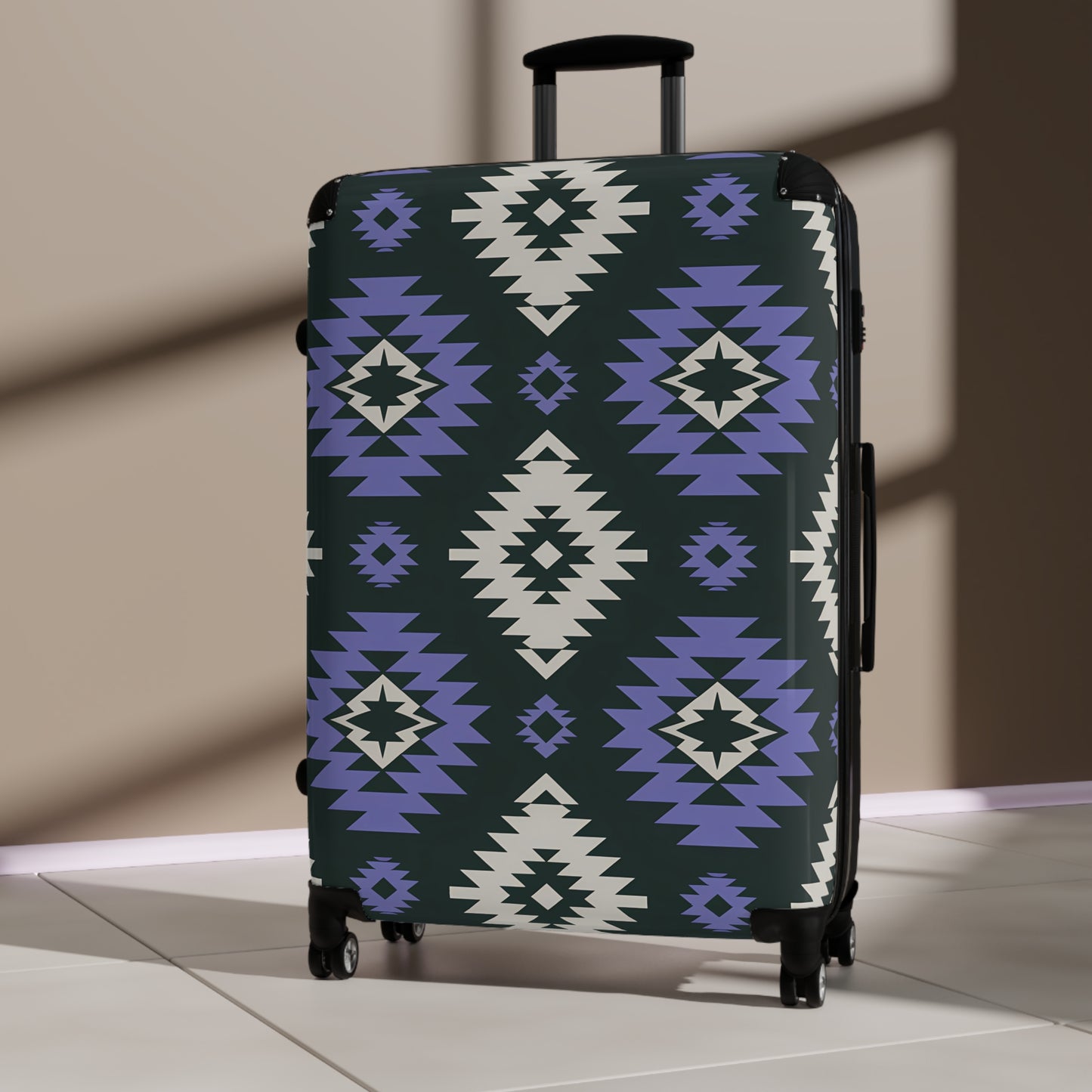 Stylish Travel Suitcase with Modern Pattern, Luggage for Adventurers, Boho Travel Gear, Unique Suitcase Design, Vacation Essentials - LOLA VEGAS ART