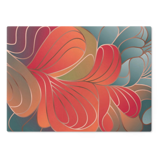 Artistic Floral Cutting Board - Colorful Kitchen Decor, Housewarming Gift, Unique Cooking Accessory, Home Chef Essentials, Wedding Gift - LOLA VEGAS ART