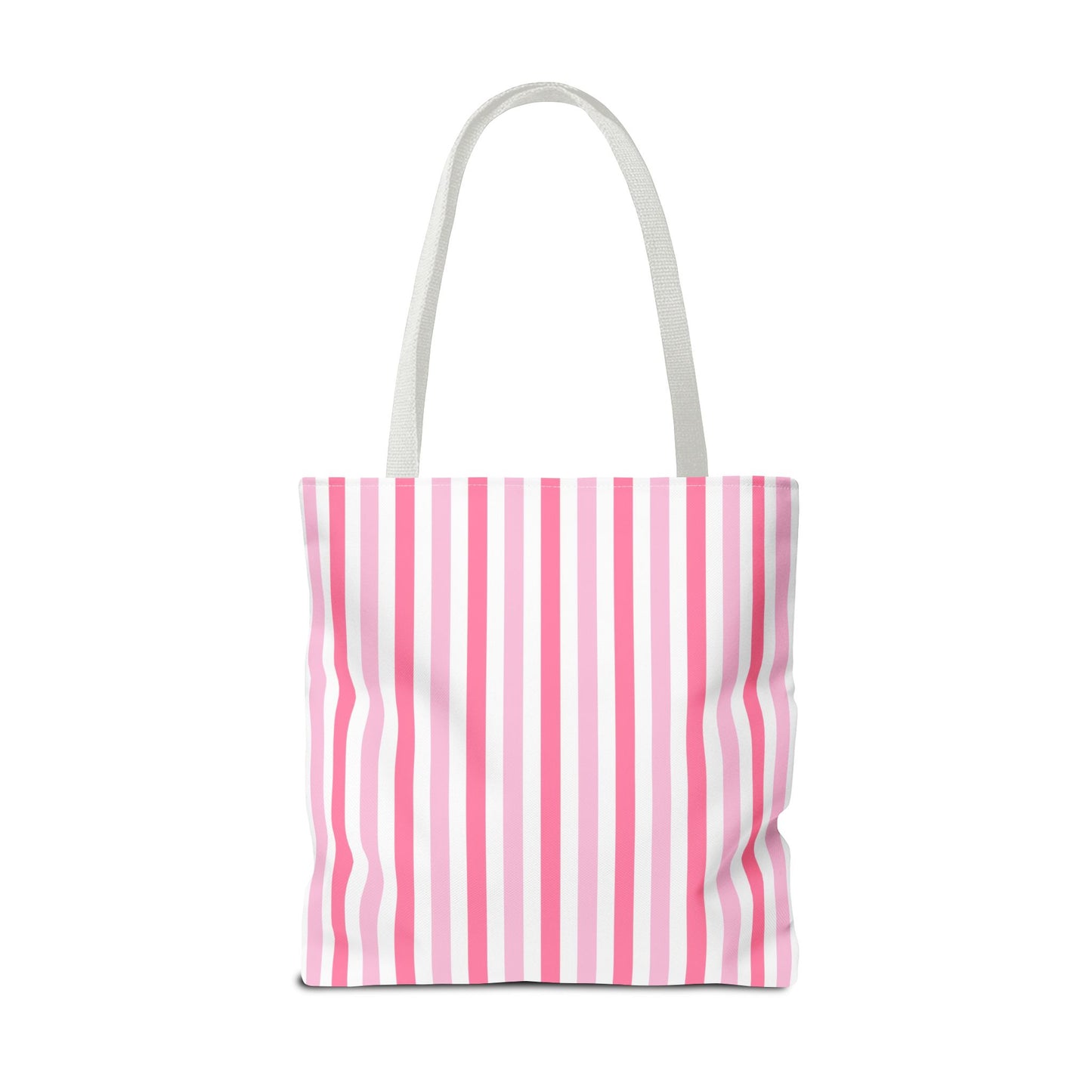 Chic Pink Striped Tote Bag, Stylish Beach Bag, Reusable Shopping Tote, Gift for Her, Eco-Friendly Fashion Accessory, Teen Girl Bag - LOLA VEGAS ART