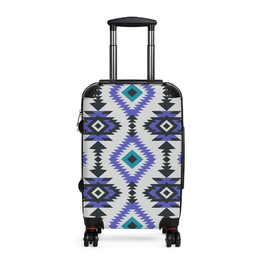 Trendy Geometric Suitcase - Stylish Luggage, Travel Bag, Vacation Essentials, Unique Design, Gift for Travelers, Southwestern Luggage - LOLA VEGAS ART