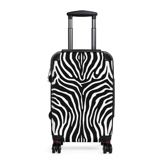 Zebra Stripe Pattern Suitcase | Rolling Luggage