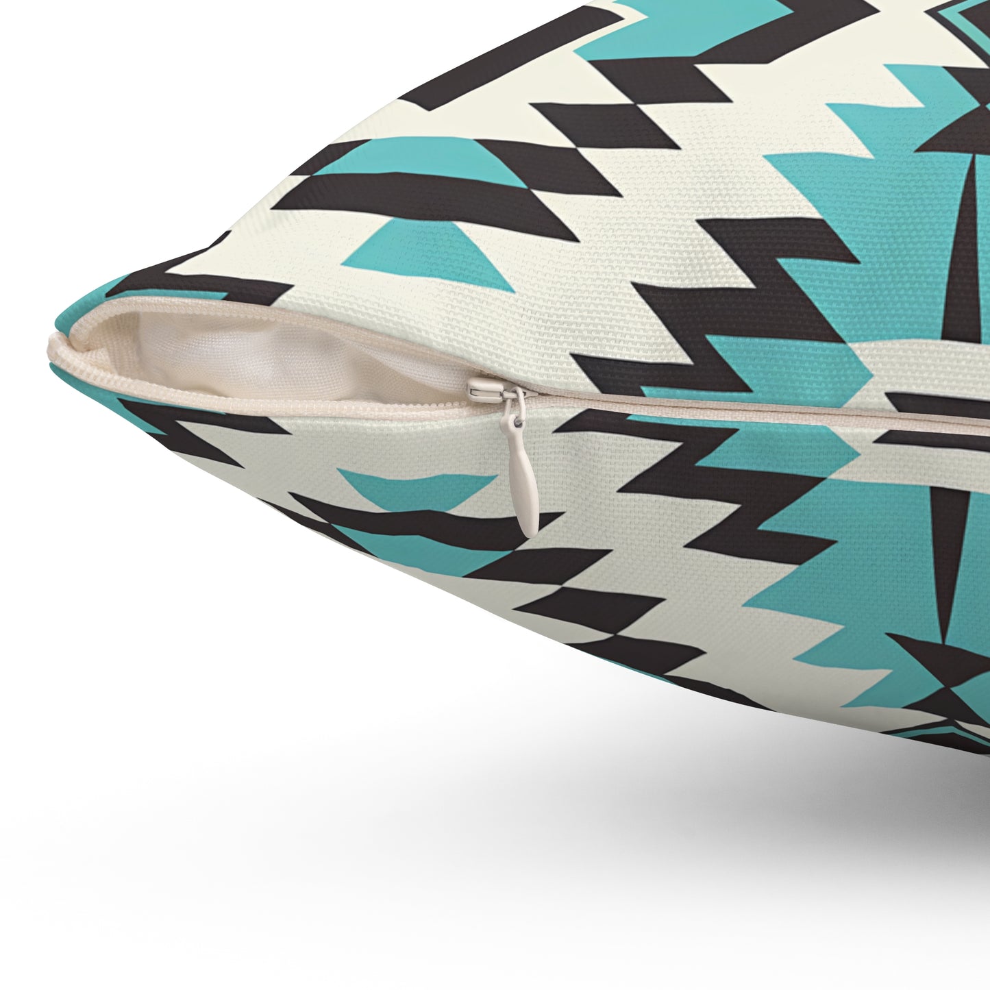 Turquoise and Black Bohemian Pillow, Cozy Home Decor, Tribal Cushion, Living Room Accent, Gift for Boho Lovers, Modern Home Accessories