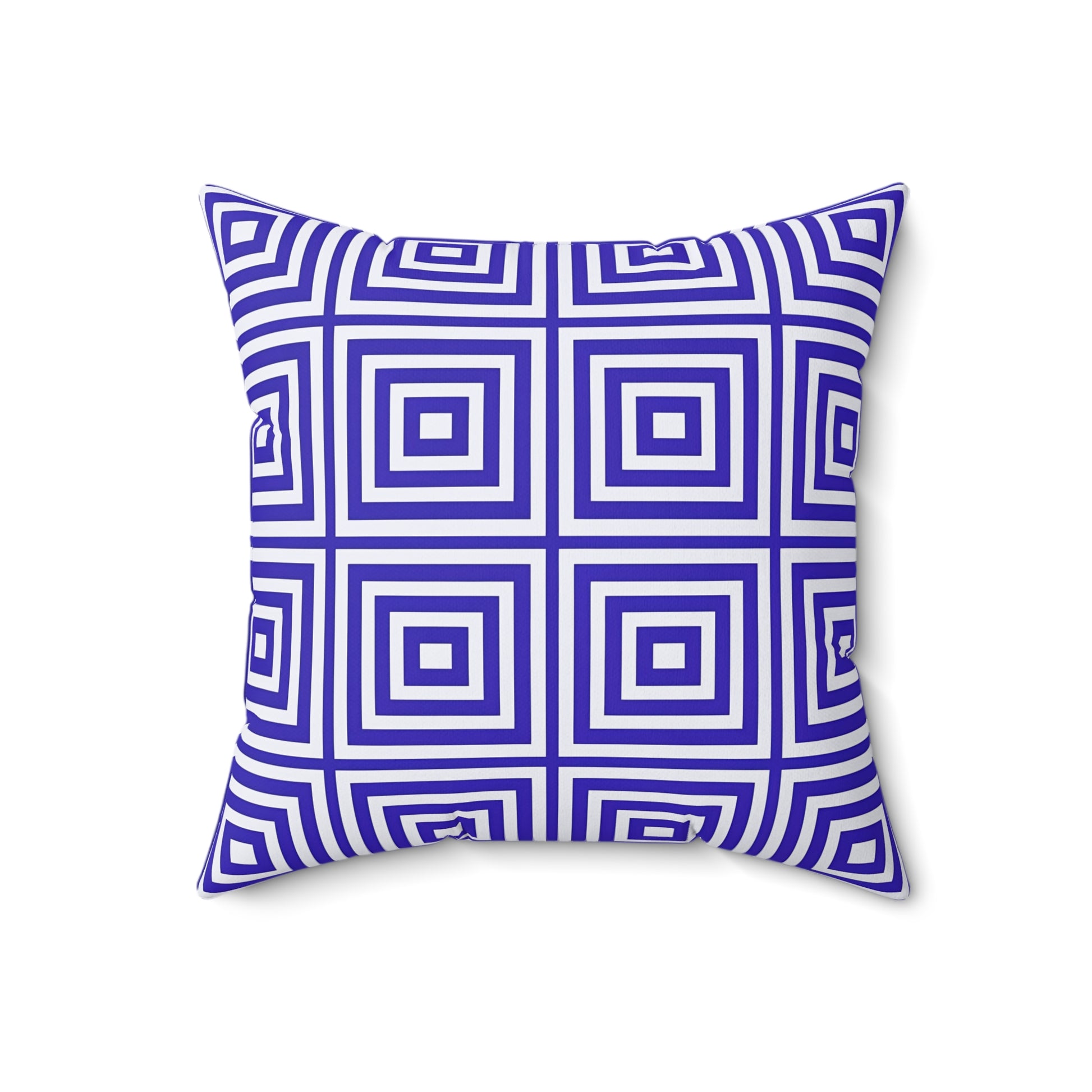 Blue Modern Geometric Pillow, Stylish Home Decor, Unique Gift, Living Room Accent, Couch Pillow, Throw Pillow - LOLA VEGAS ART