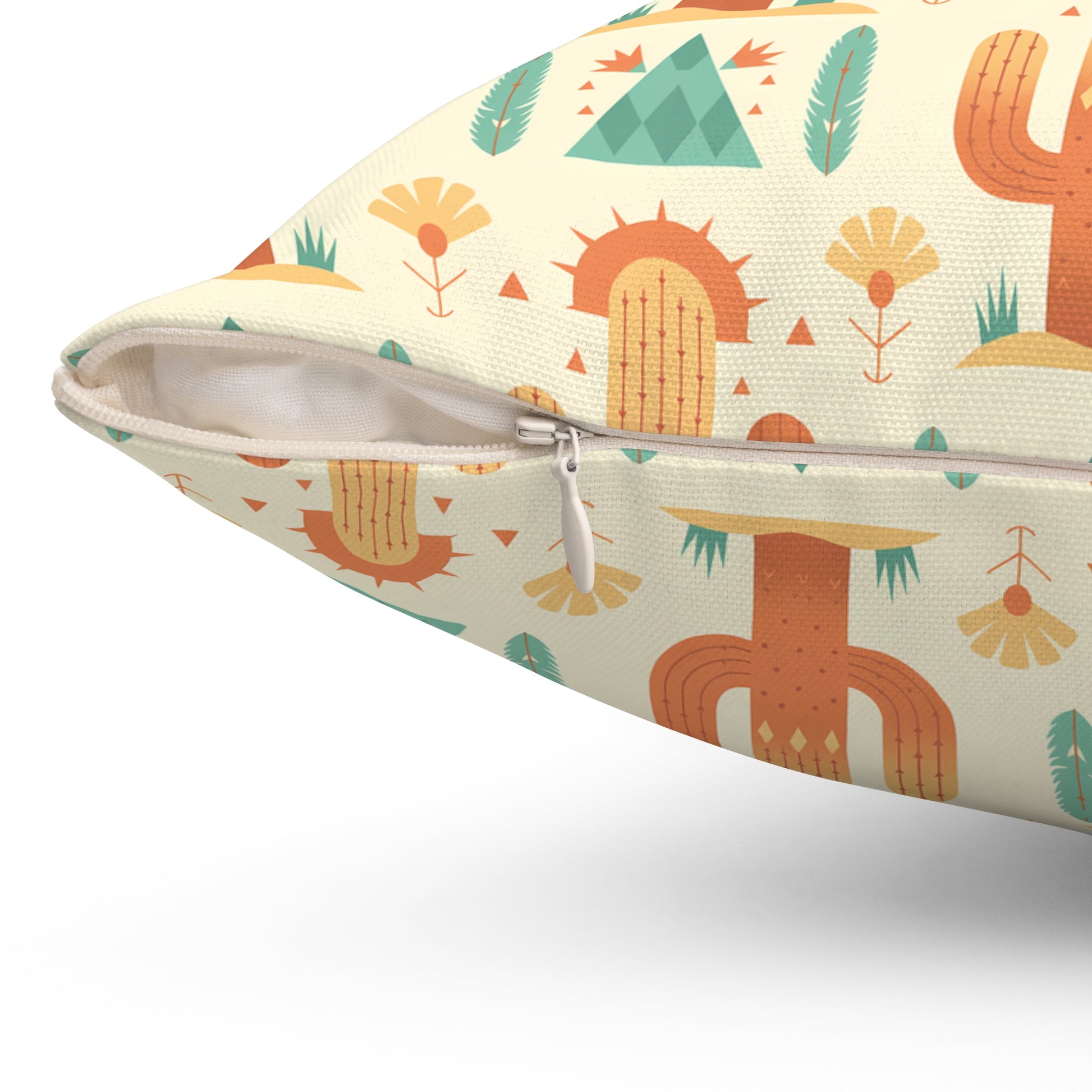 Desert Cactus Throw Pillow, Boho Home Decor, Cozy Living Room Accent, Southwest Style Cushion, Great for Spring & Summer - LOLA VEGAS ART