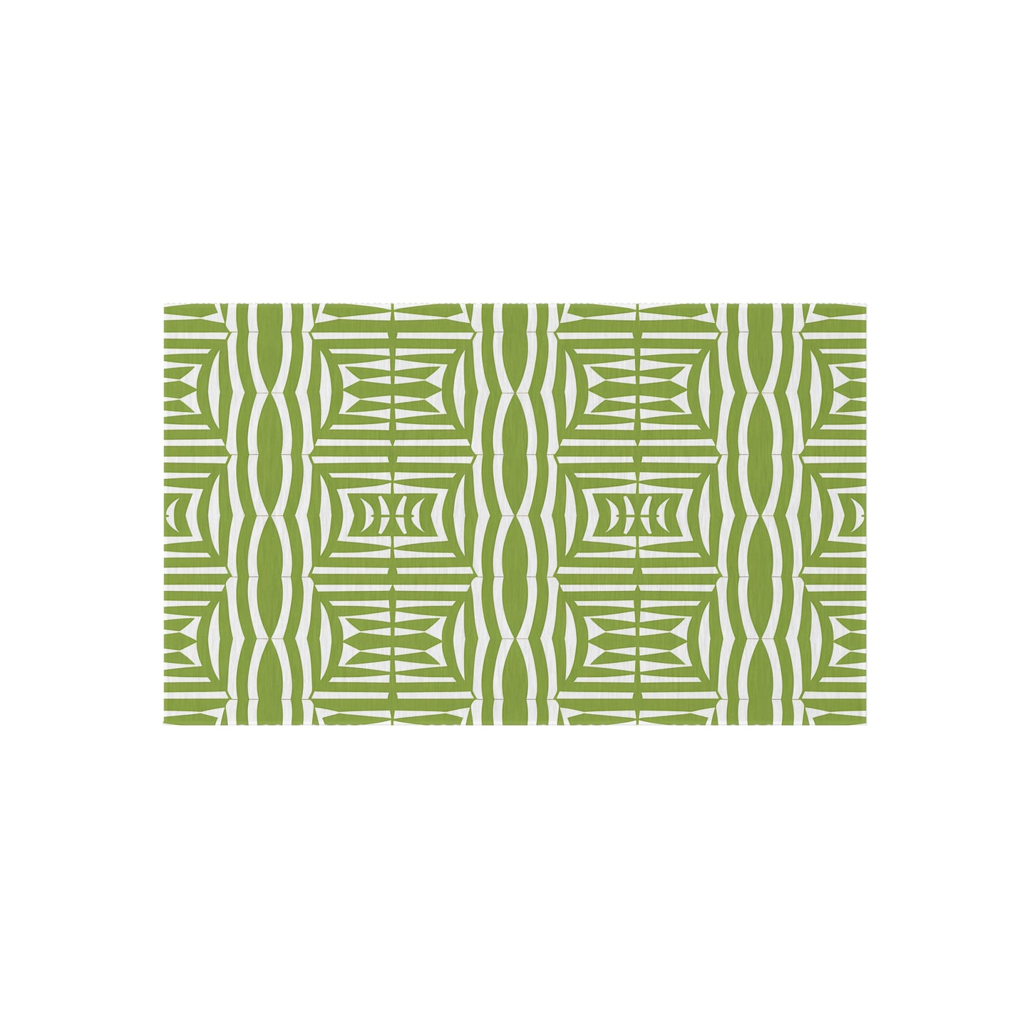 Green and White Stylish Outdoor/Indoor Rug, Patio Decor, Garden Area Rug, Outdoor Living, Summer BBQ Accessories, Boho Home Decor